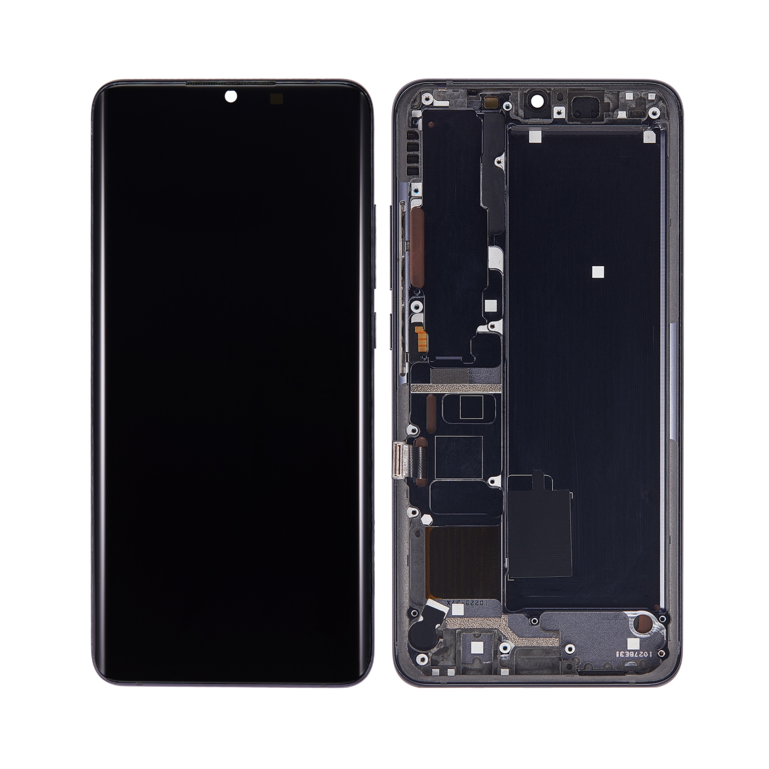 Refurbished (Excellent) - Replacement OLED Assembly With Frame Compatible For Xiaomi Mi Note 10 / Note 10 Pro (Midnight Black)