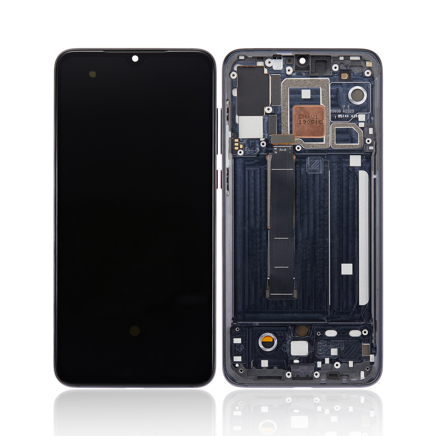 Replacement OLED Assembly With Frame Compatible For Xiaomi Mi 9 Pro (Aftermarket Plus) (Titanium Black)