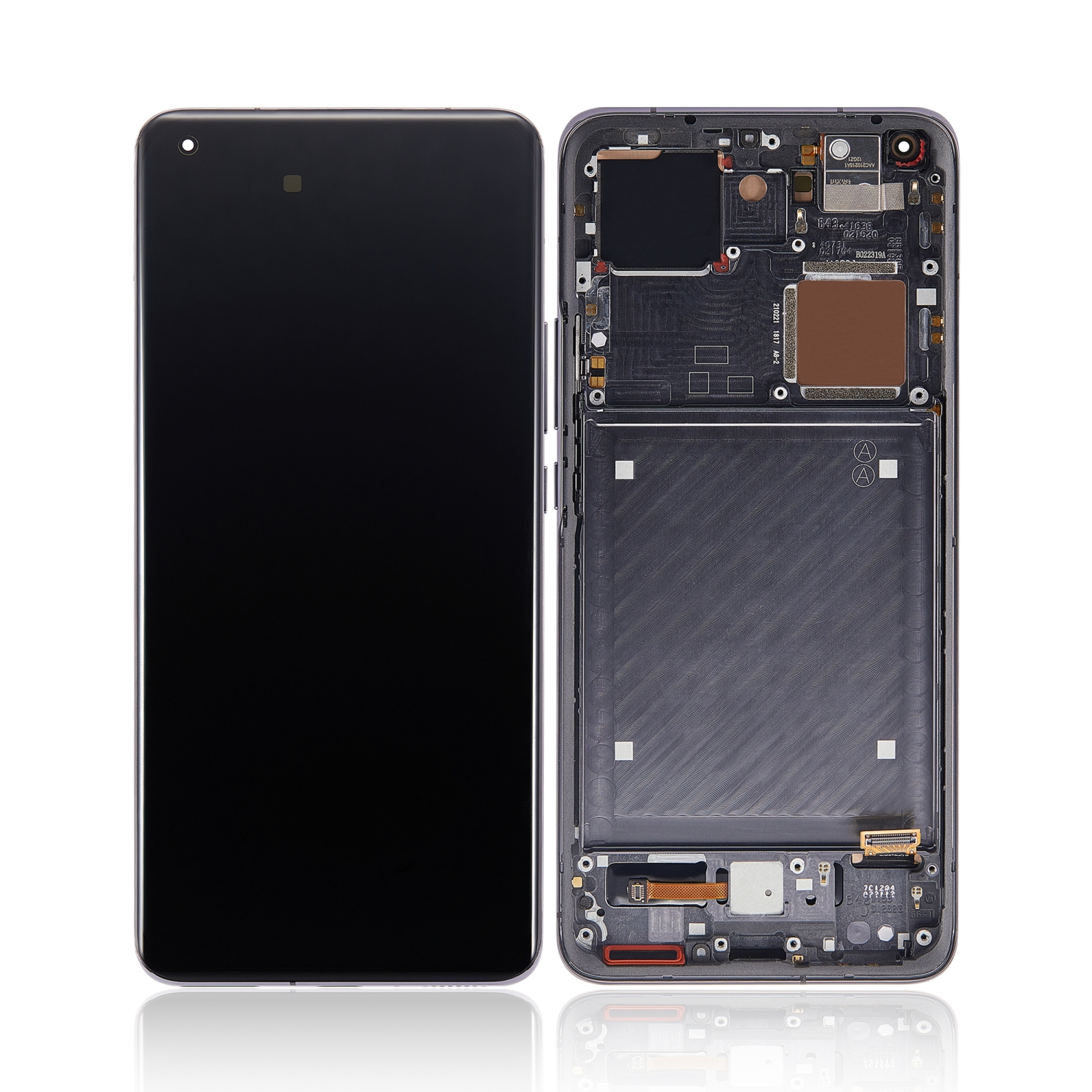 Refurbished (Excellent) - Replacement OLED Assembly With Frame Compatible For Xiaomi Mi 11 Pro / Mi 11 Ultra (Black)