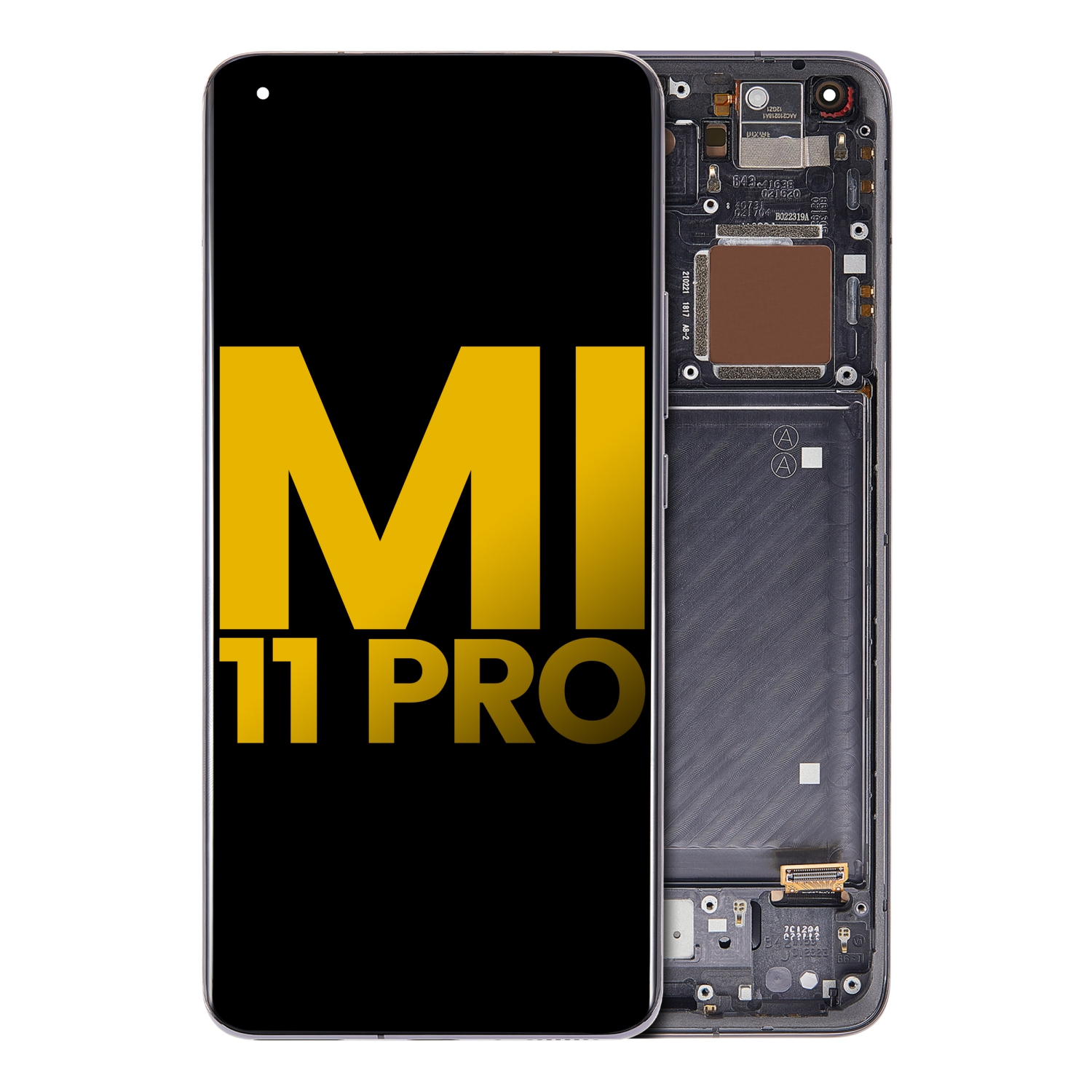 Refurbished - Replacement OLED Assembly With Frame Compatible For Xiaomi Mi 11 Pro / Mi 11 Ultra (Black)