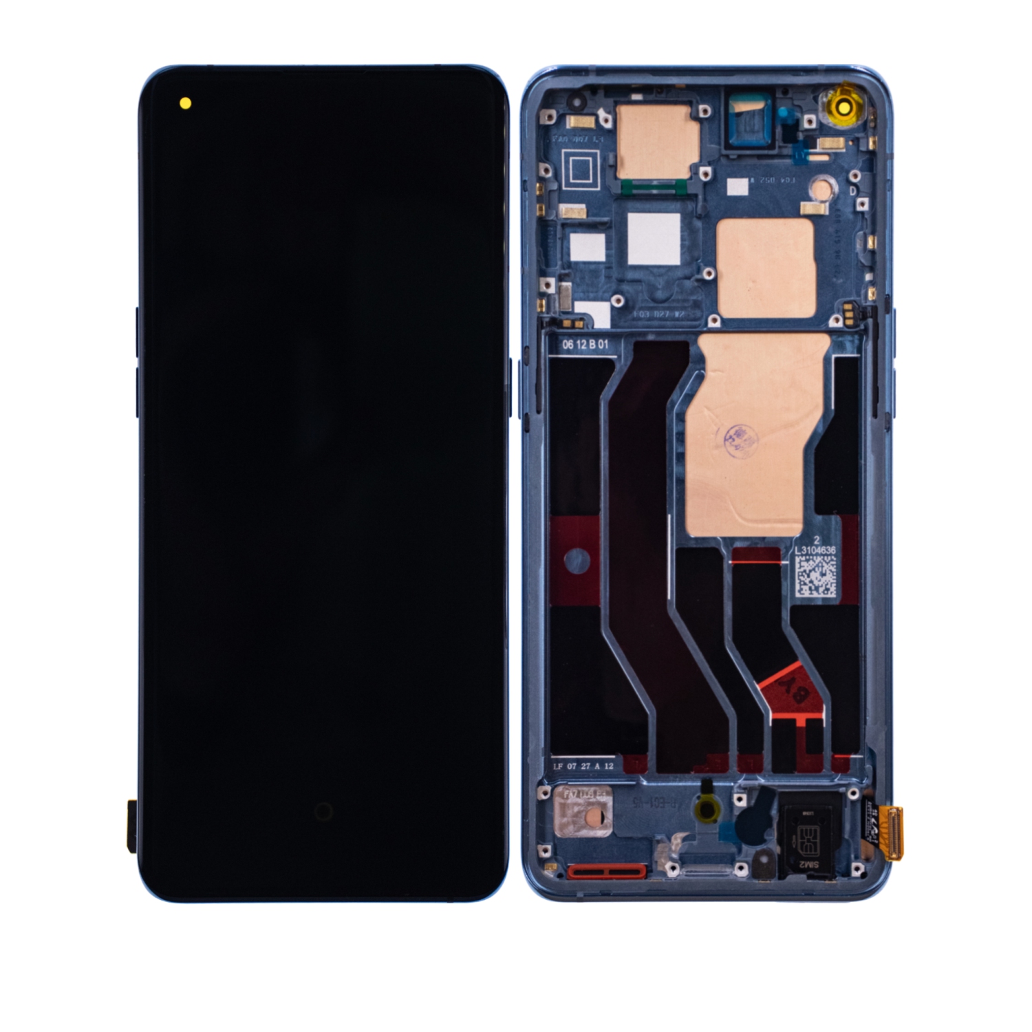 Refurbished (Excellent) - Replacement OLED Assembly With Frame Compatible For OPPO Find X3 / X3 Pro (Blue)