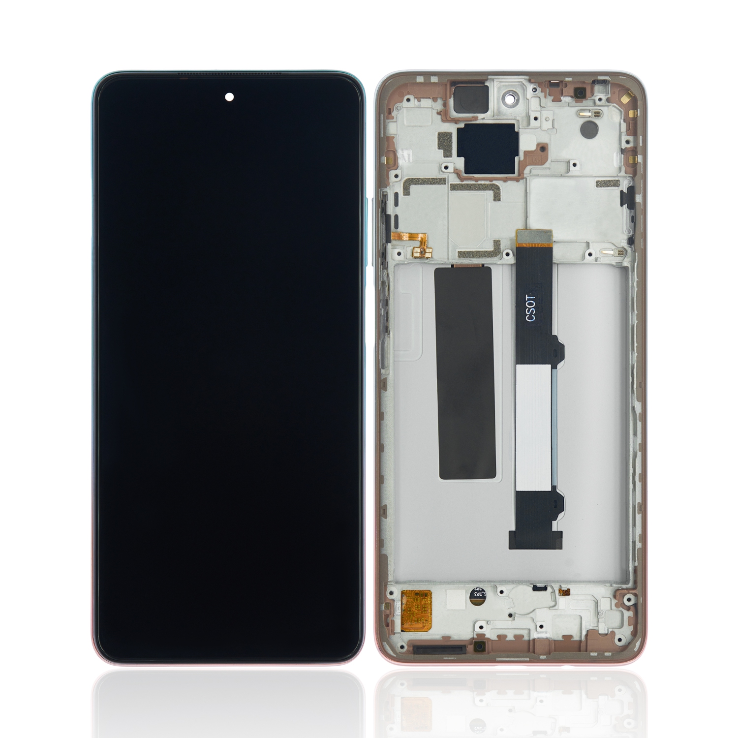 Refurbished (Excellent) - Replacement LCD Assembly With Frame Compatible For Xiaomi Mi 10T Lite 5G (Rose Gold Beach)