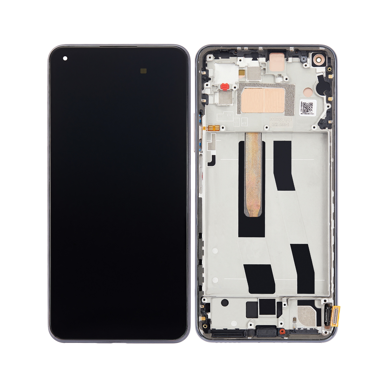 Refurbished (Excellent) - Replacement OLED Assembly With Frame Compatible For Xiaomi Mi 11 Lite (Boba Black)