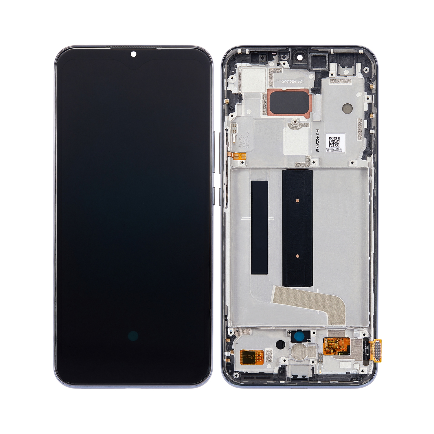 Replacement OLED Assembly With Frame Compatible For Xiaomi Mi 10 Lite 5G (Aftermarket Plus) (Cosmic Gray)