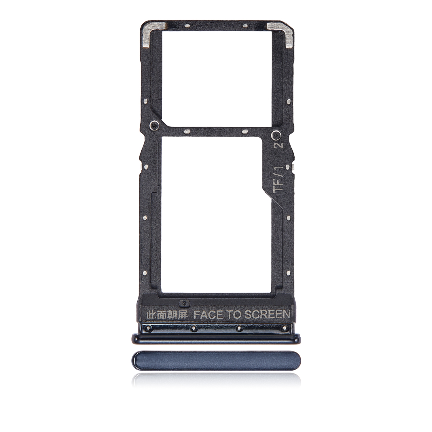 Replacement Dual Sim Card Tray Compatible For Xiaomi Redmi Poco X3 / X3 Pro (Phantom Black)
