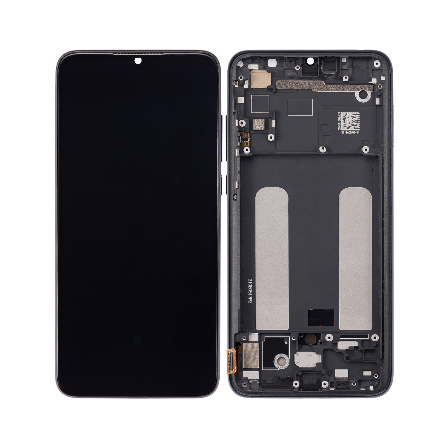 Replacement OLED Assembly With Frame Compatible For Xiaomi Mi 9 Lite (Aftermarket Plus) (Onyx Gray)
