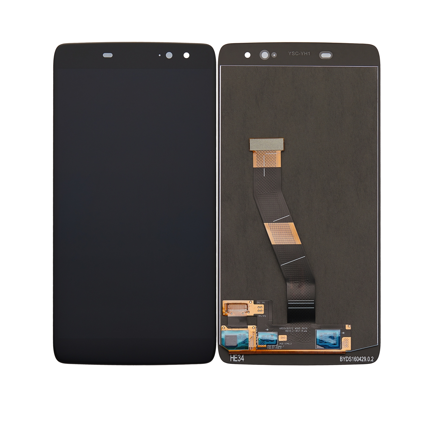Replacement OLED Assembly Without Frame Compatible For Alcatel Idol 4S (607O / 2016) (Refurbished) (Black)