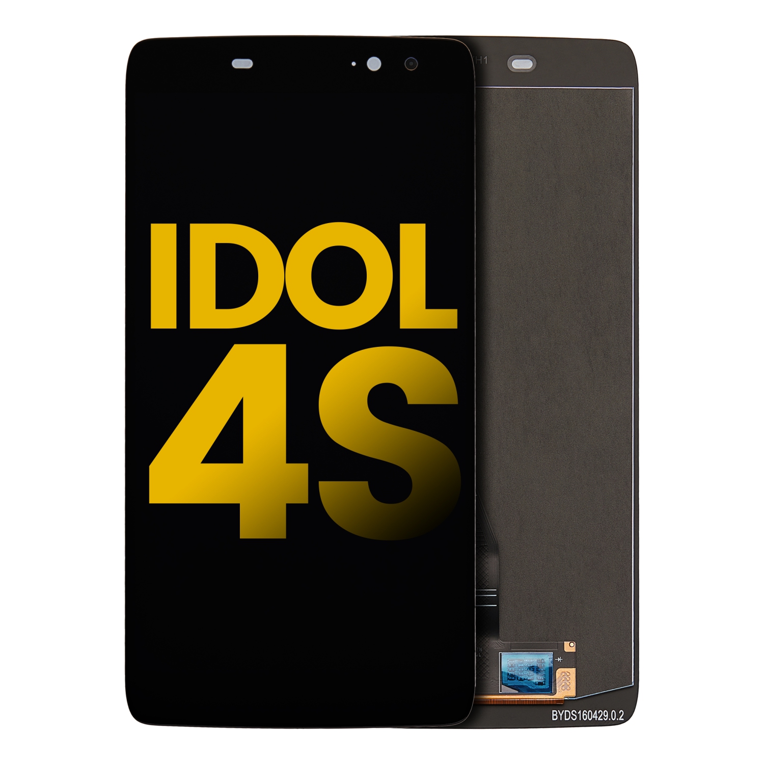 Remis à neuf – écran DELO de remplacement sans cadre compatible avec Idol 4S d'Alcatel (607O/2016) (noir)