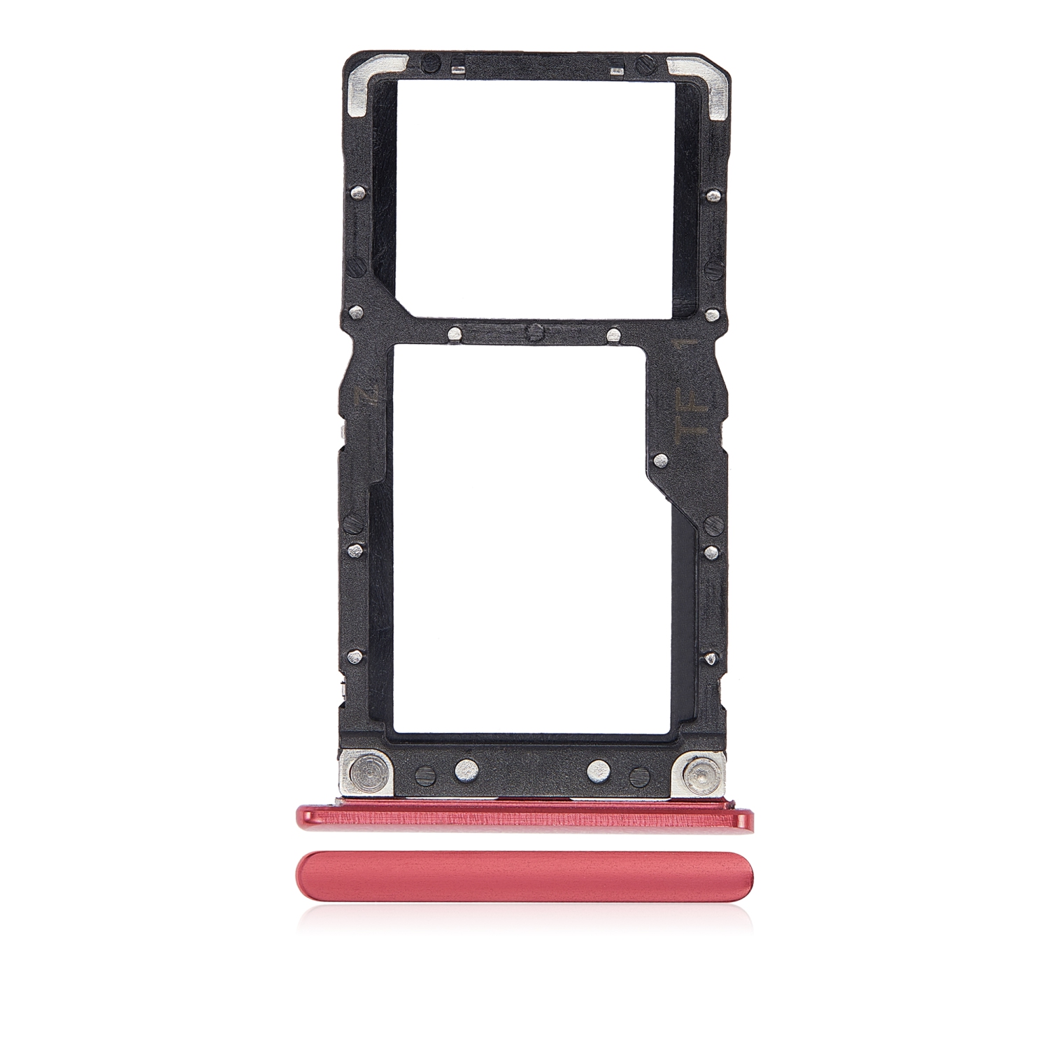 Replacement Dual Sim Card Tray Compatible For Xiaomi Mi 8 Lite (Red)