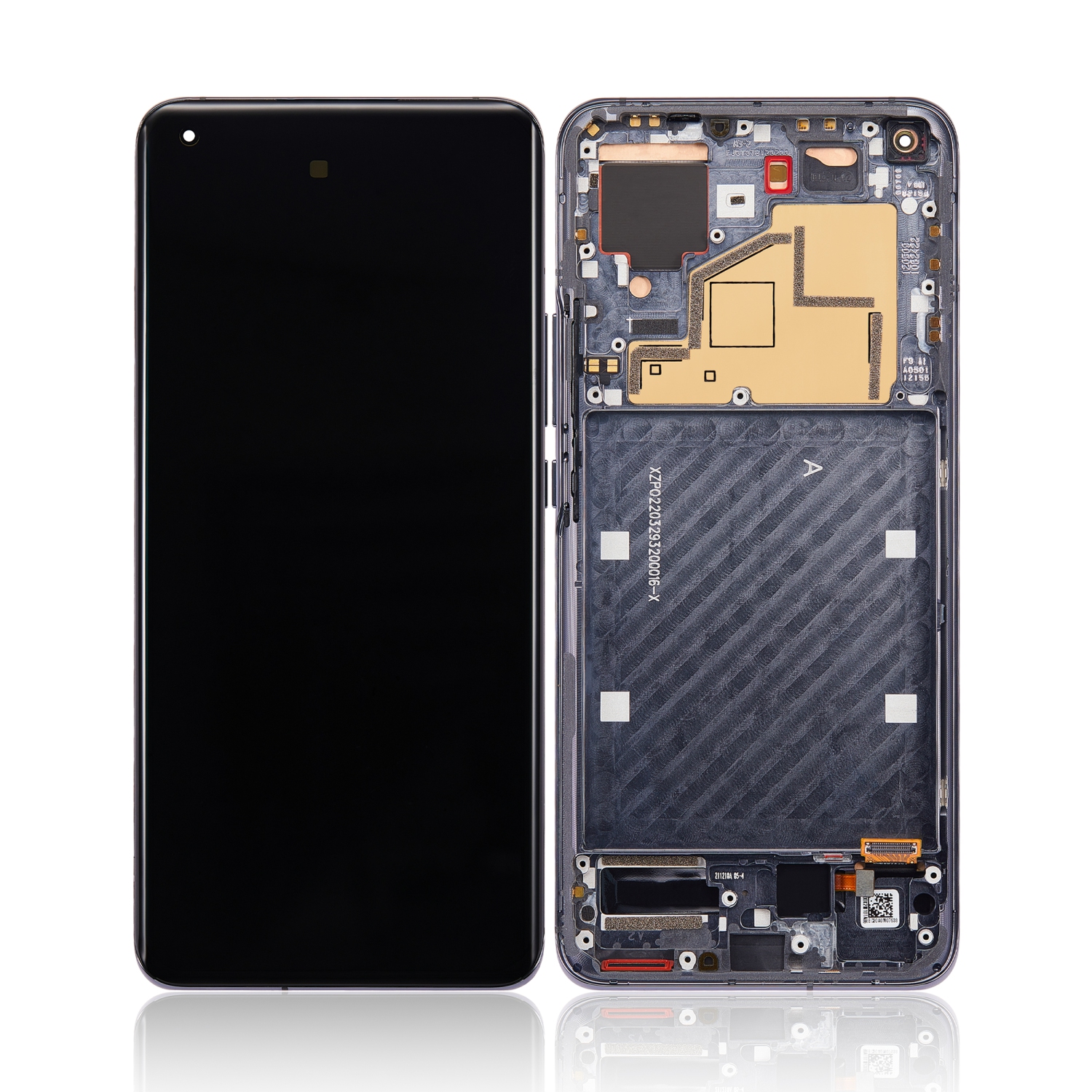 Refurbished (Excellent) - Replacement OLED Assembly With Frame Compatible For Xiaomi Mi 11 (Black)