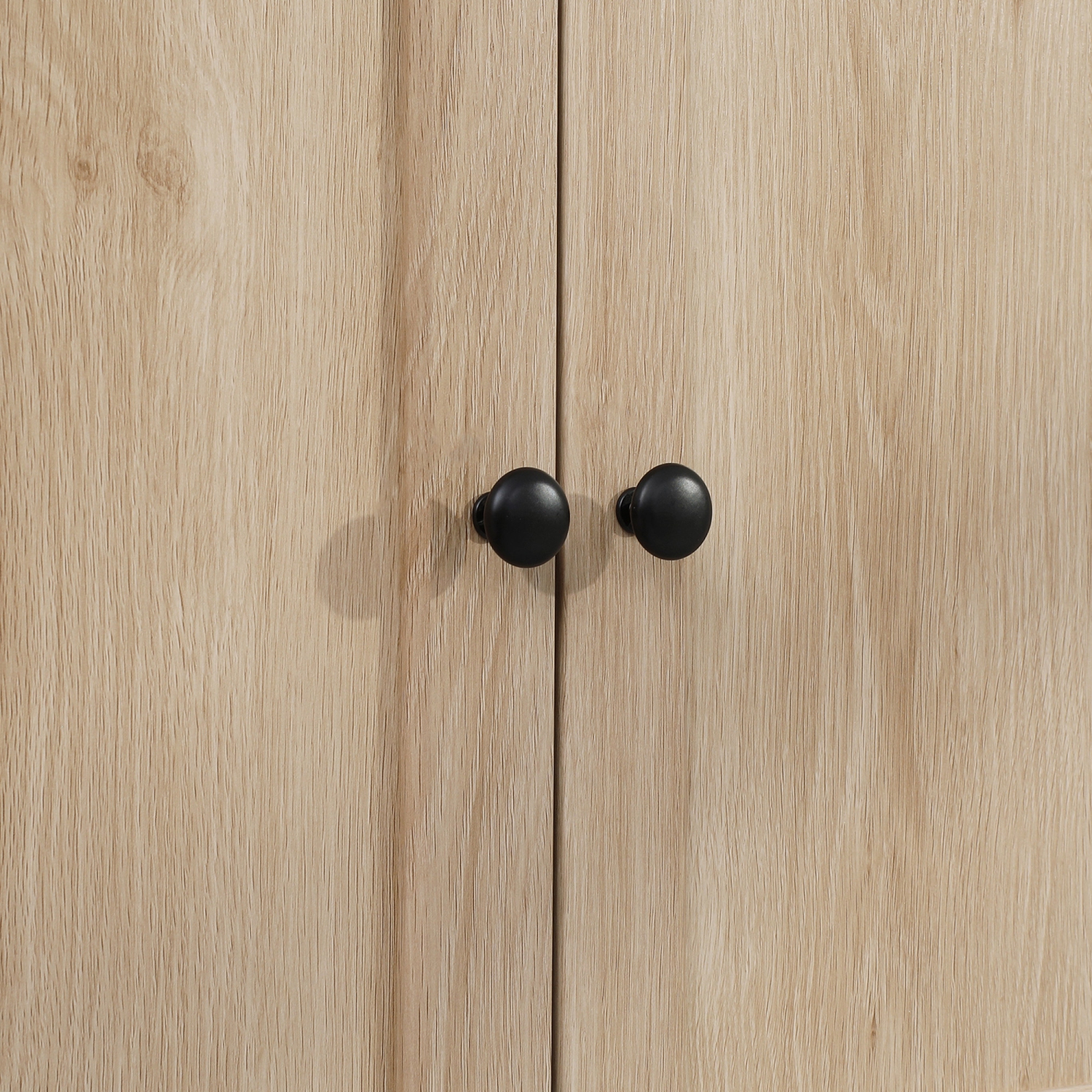 HOMCOM – Armoire garde-manger moderne de 72&nbsp;po, grande armoire de rangement autonome avec tablettes réglables, portes, espace ouvert, chêne