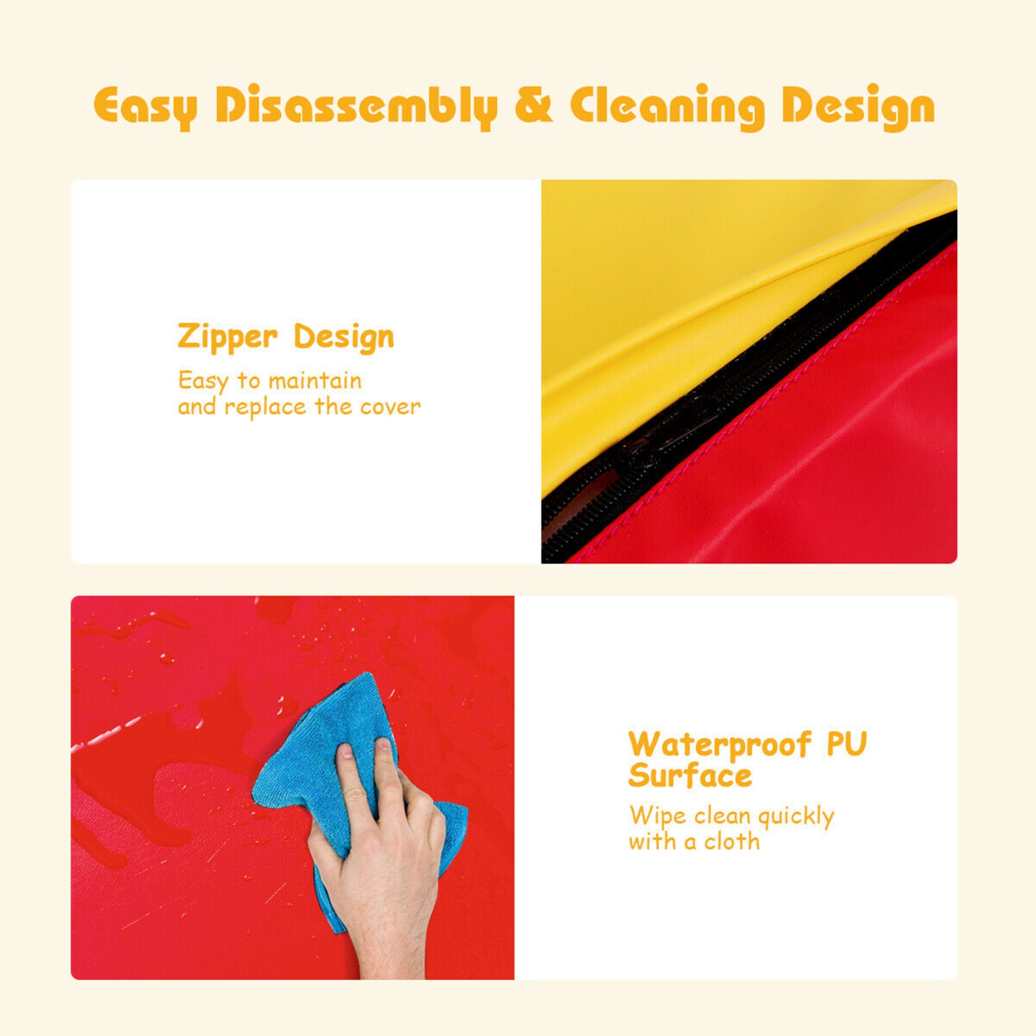 Gymax Kids 5-Piece Climb and Crawl Activity Play Set Safe Foam Blocks Soft Climber