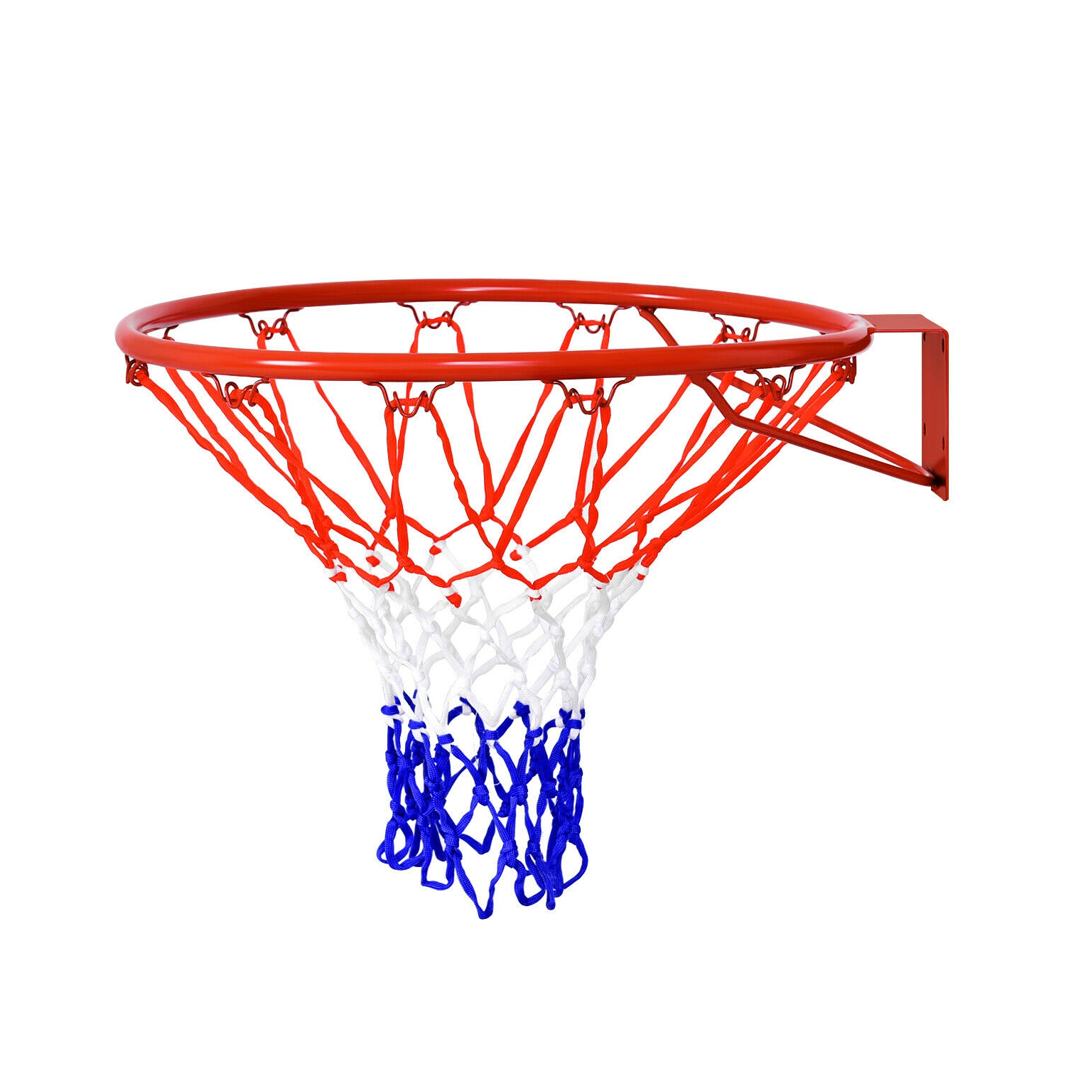 Gymax 18'' Basketball Ring Hoop Net Outdoor Hanging Basket