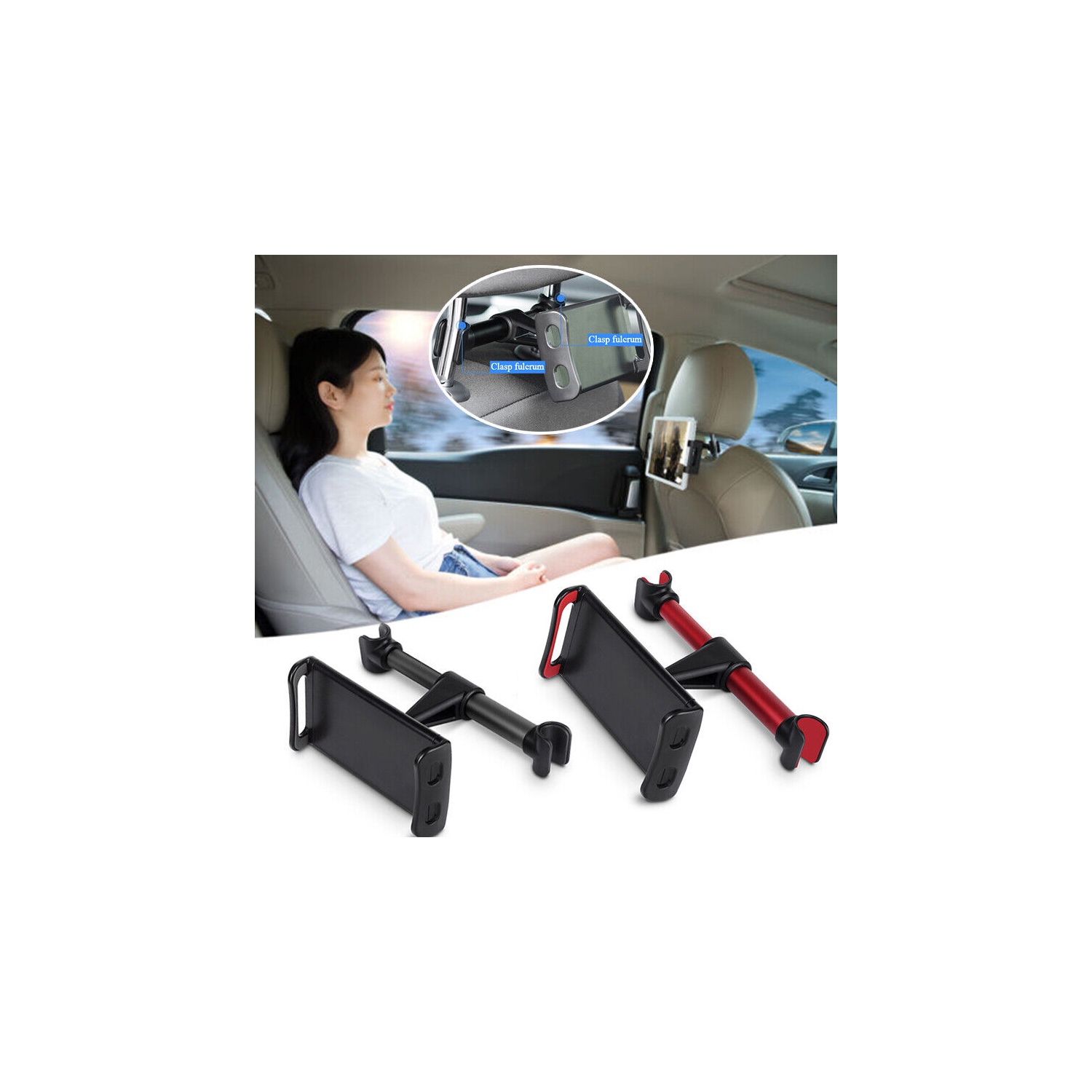 Support de table universel pour siège arrière de voiture support de téléphone 360 Support flexible