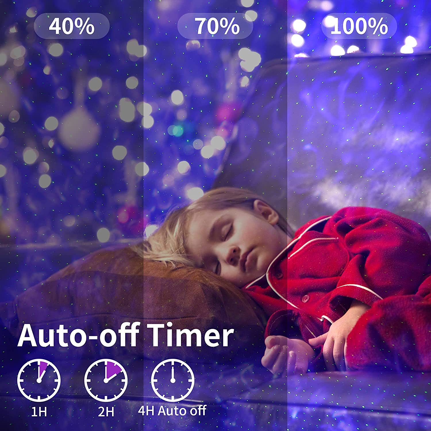 Projecteur Star, projecteur Galaxy Night Light avec télécommande et 10 effets de couleurs, haut-parleur et minuterie intégrés, projecteur de plafond