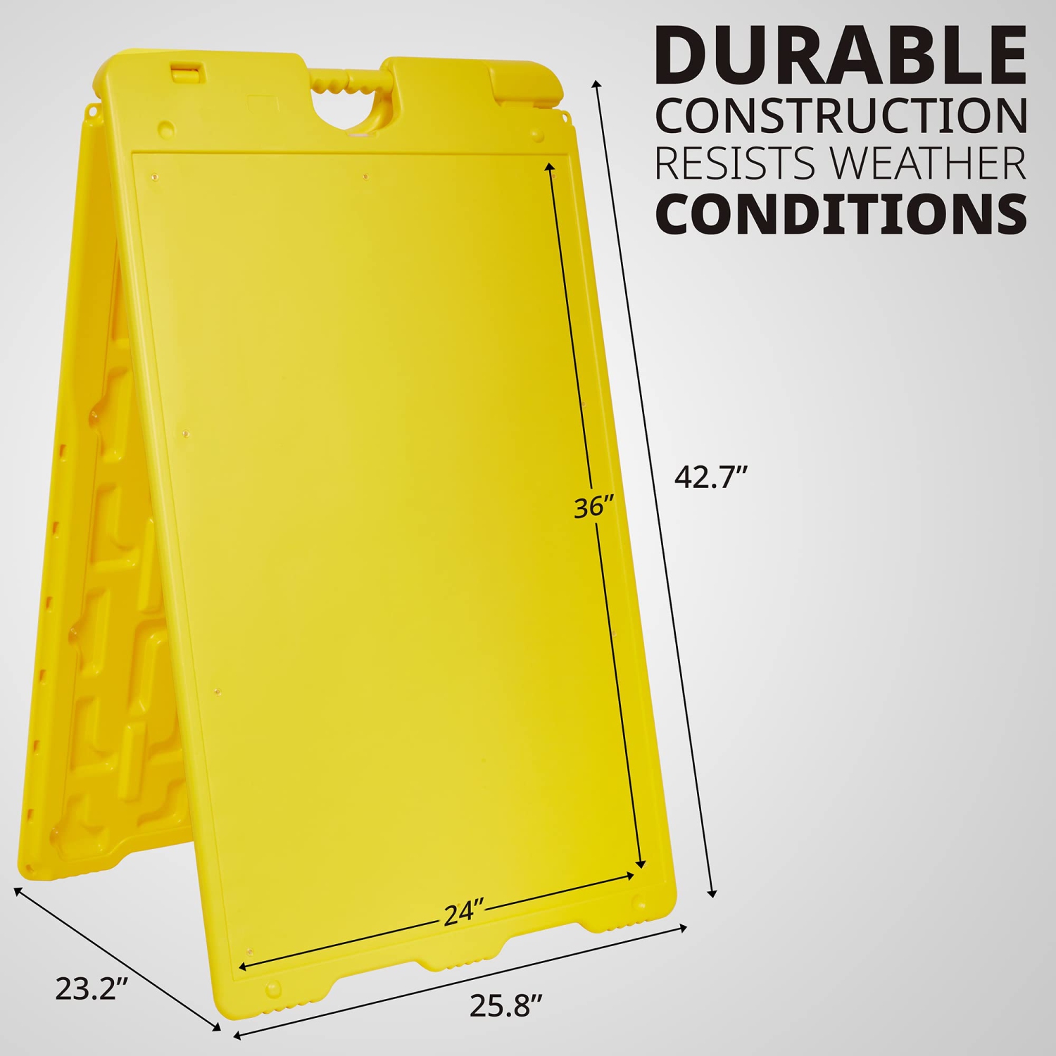 Jumbl Yellow A-Frame Sandwich Board Signs Outdoor 24.1" x 36" Board, Sidewalk Sign Holder