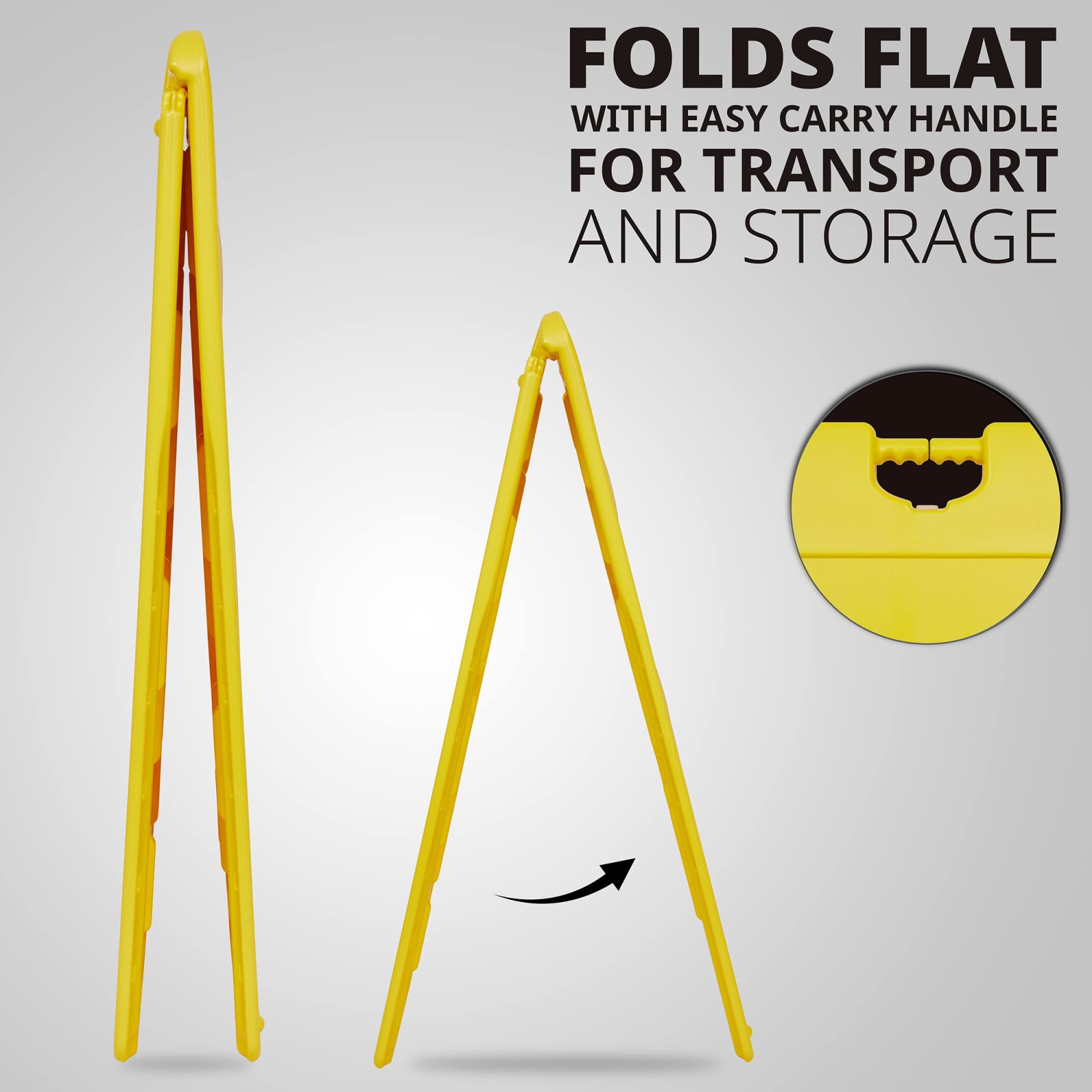 Jumbl Yellow A-Frame Sandwich Board Signs Outdoor 24.1" x 36" Board, Sidewalk Sign Holder