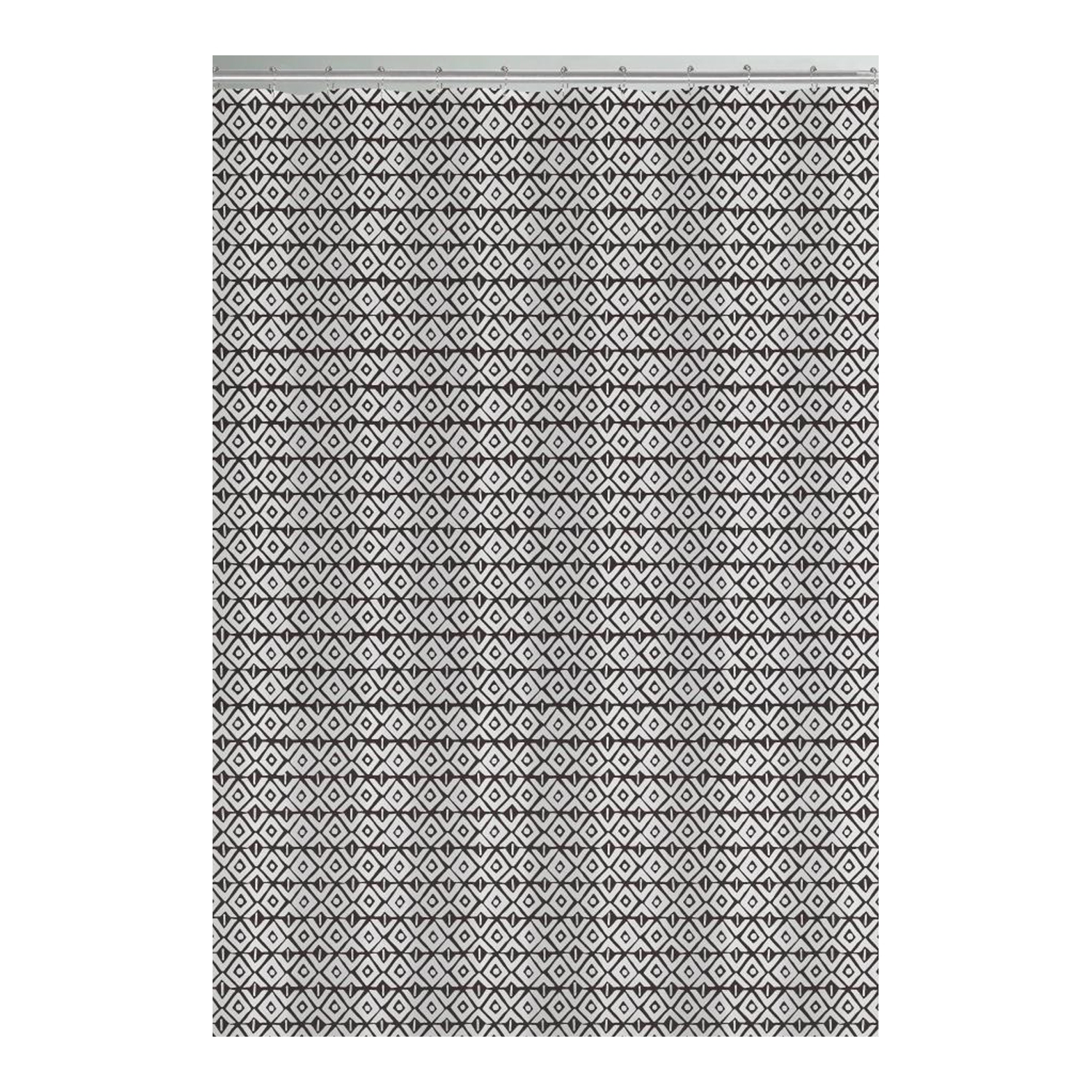 ITY International - Peva Shower Curtain, 71" x 71", Black and White