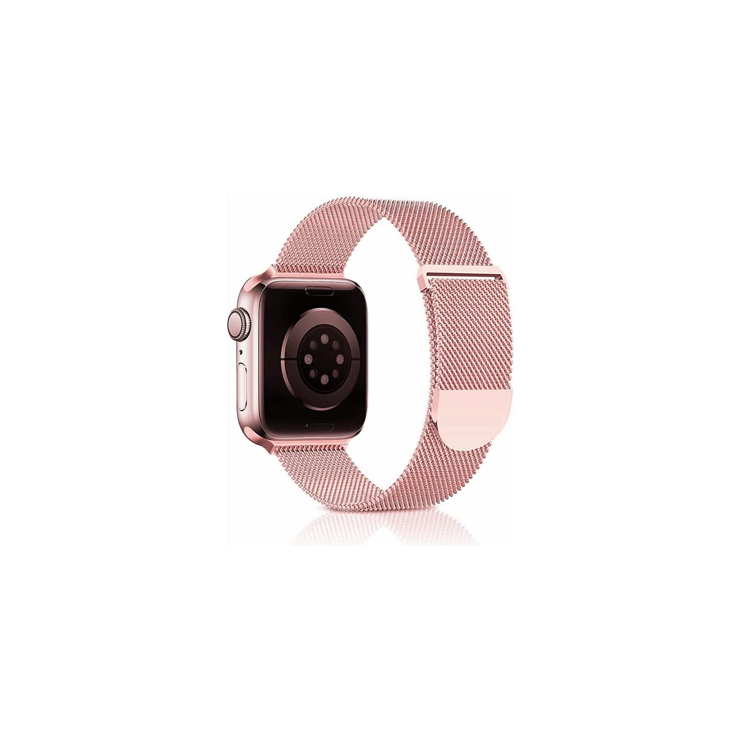 Apple Watch Series 10 / 9 / 8 / 7 / 6 / 5 / 4 / 3 / 2 / 1 / SE Adjustable Magnetic Band, Stainless Steel Mesh Replacement Strap Wristband for Men &