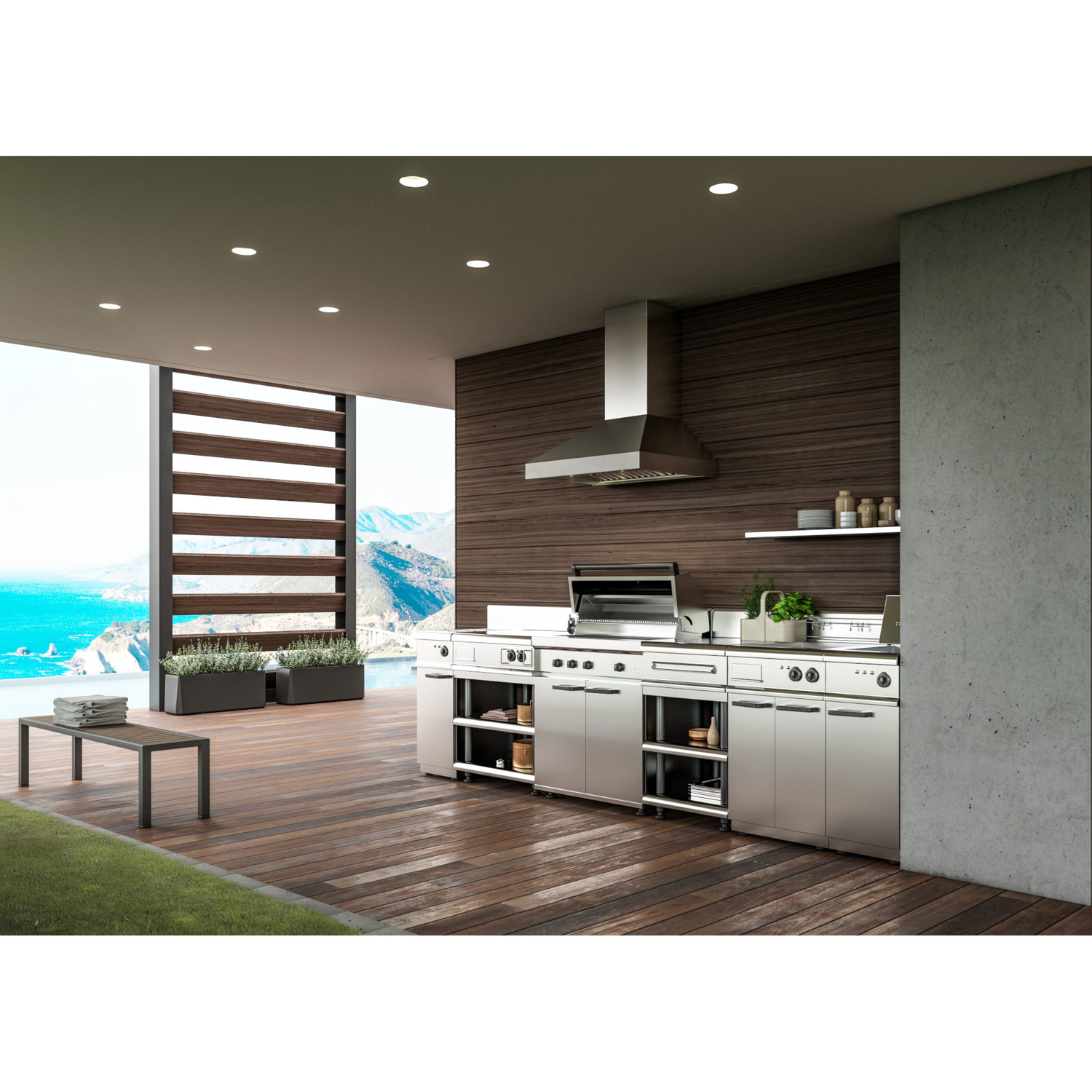 Best 48" Outdoor Wall Mount Range Hood - Stainless Steel