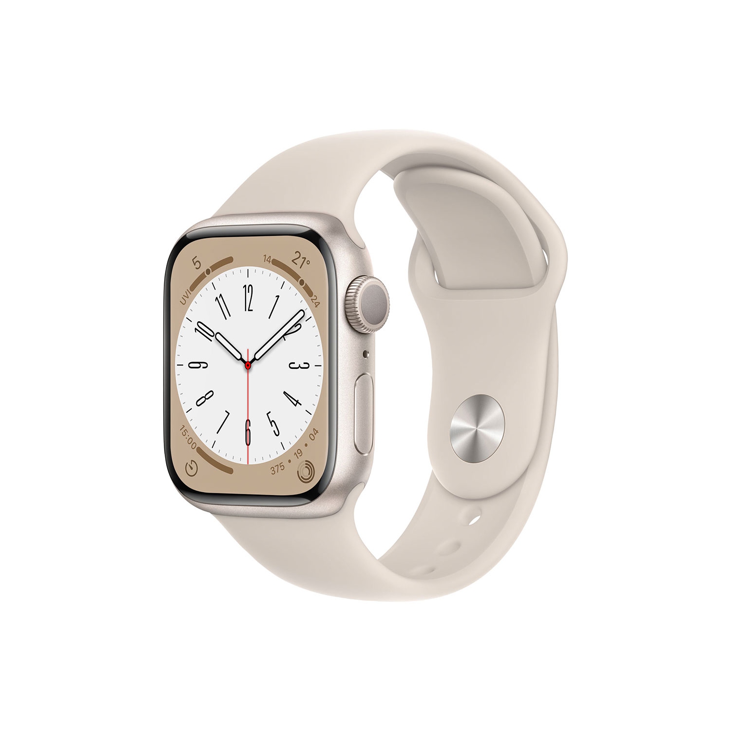 Apple Watch Series 8 (GPS) 45mm Starlight Aluminum Case with Starlight Sport Band - Medium/Large - Brand NEW