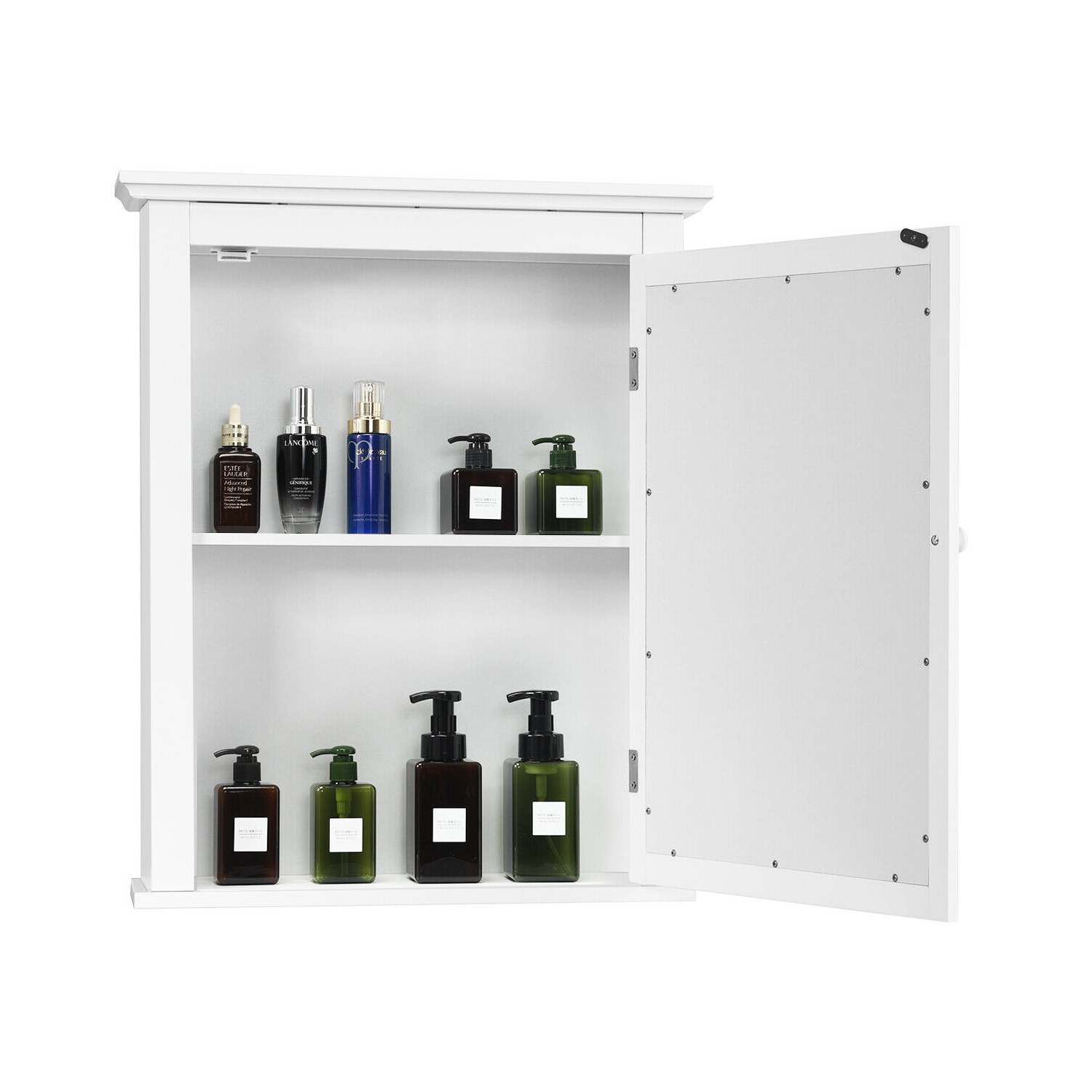 Armoire de toilette à miroir Etagère réglable murale Gymax