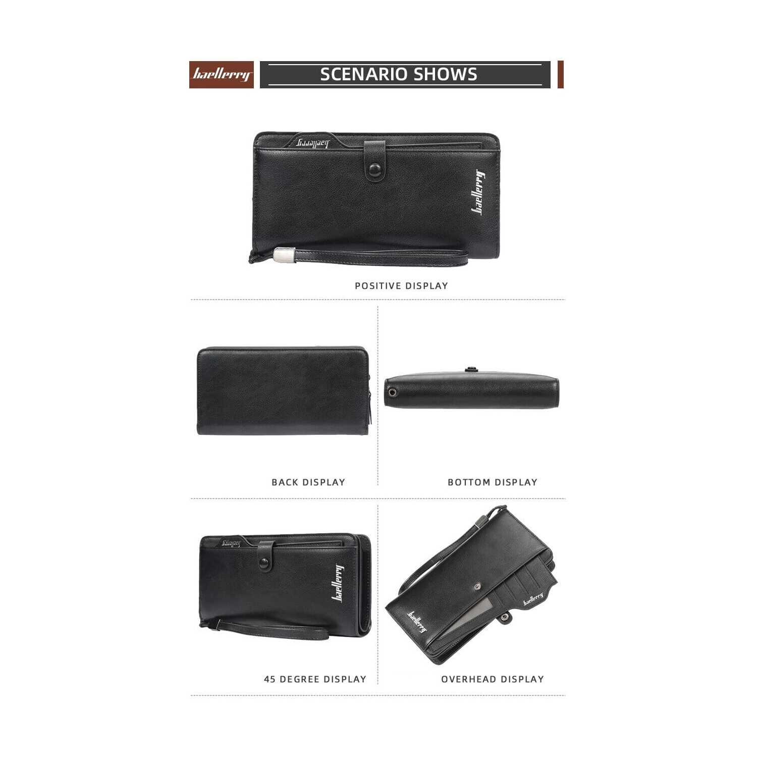 Universal Hand Purse Zipper Large Capacity Unisex Men Women Card Holder Wallet Case For iPhone Samsung Huawei LG Xiaomi