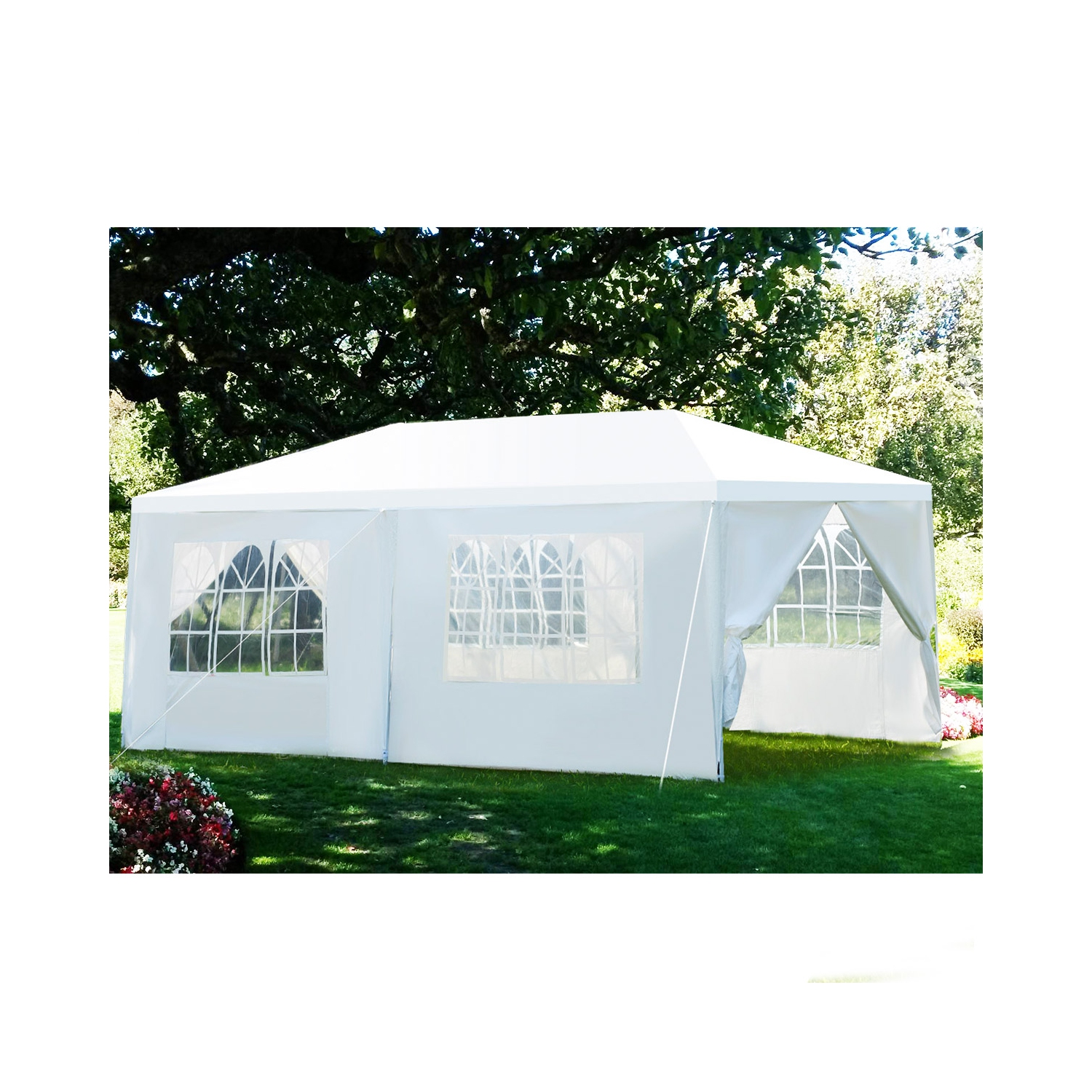 Gymax 10'x20' Heavy Duty Canopy Party Gazebo Cater Event Wedding TentW/Side Walls
