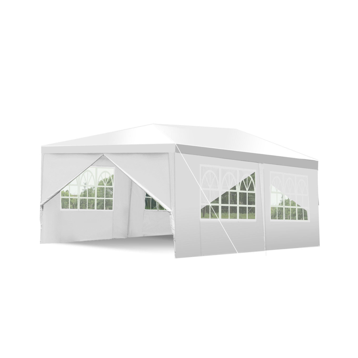 Gymax 10'x20' Heavy Duty Canopy Party Gazebo Cater Event Wedding TentW/Side Walls