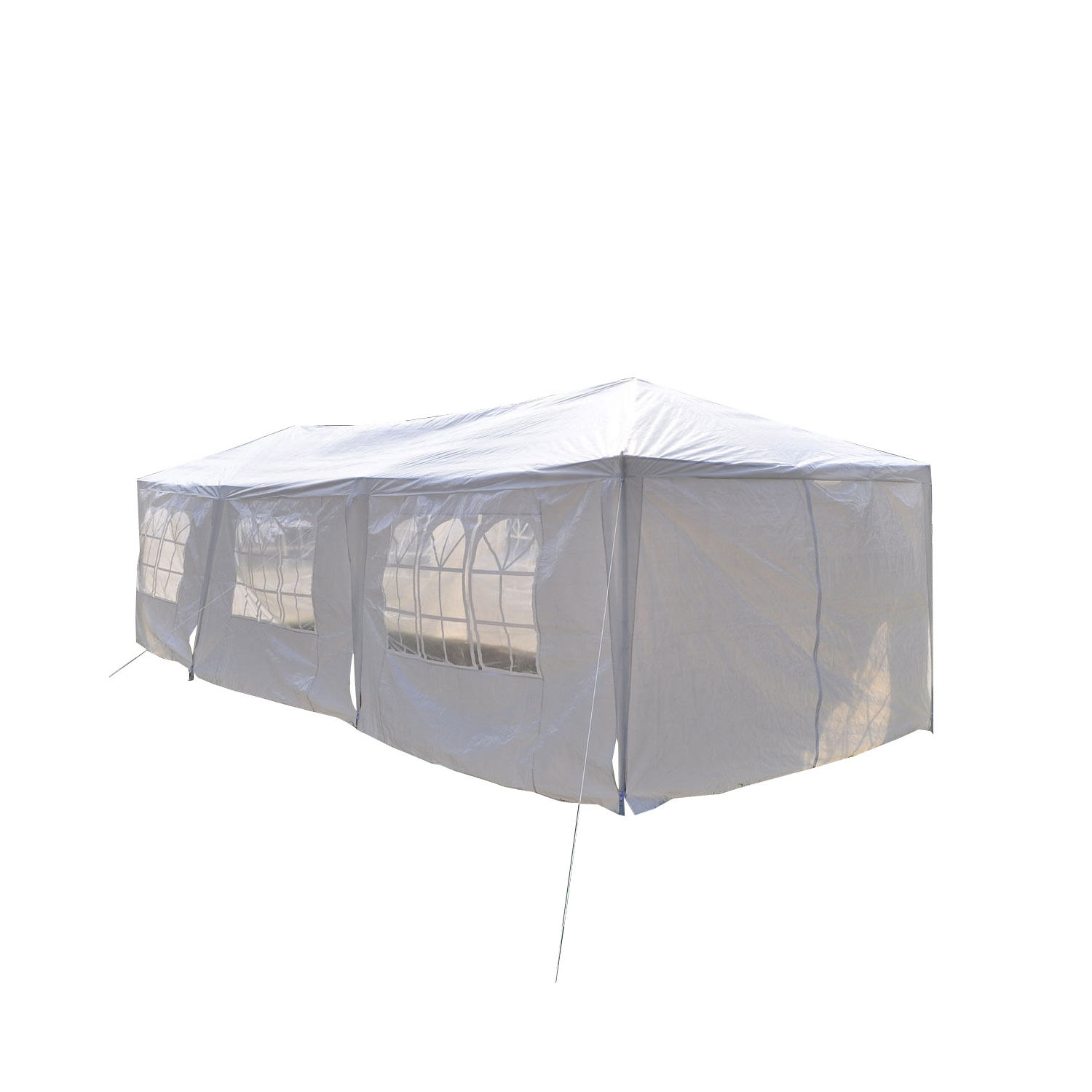 Gymax White Wedding Tent 10'x30'Outdoor Party Canopy Events