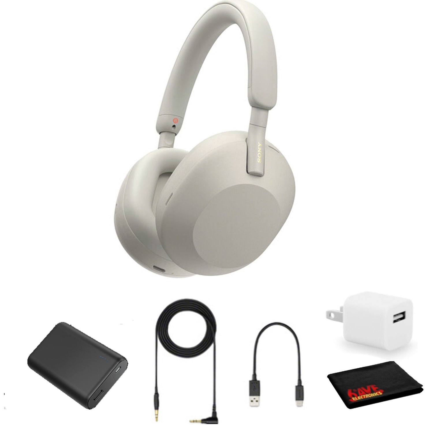 Sony WH-1000XM5 Noise-Canceling Wireless Headphones (2-Colors) with Power Bank