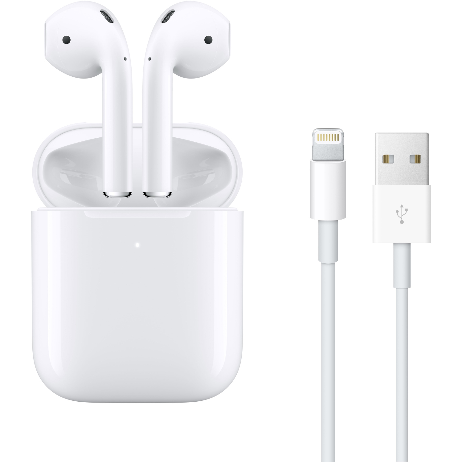 Apple AirPods with Wired Charging with Cable Ties + USB Charger