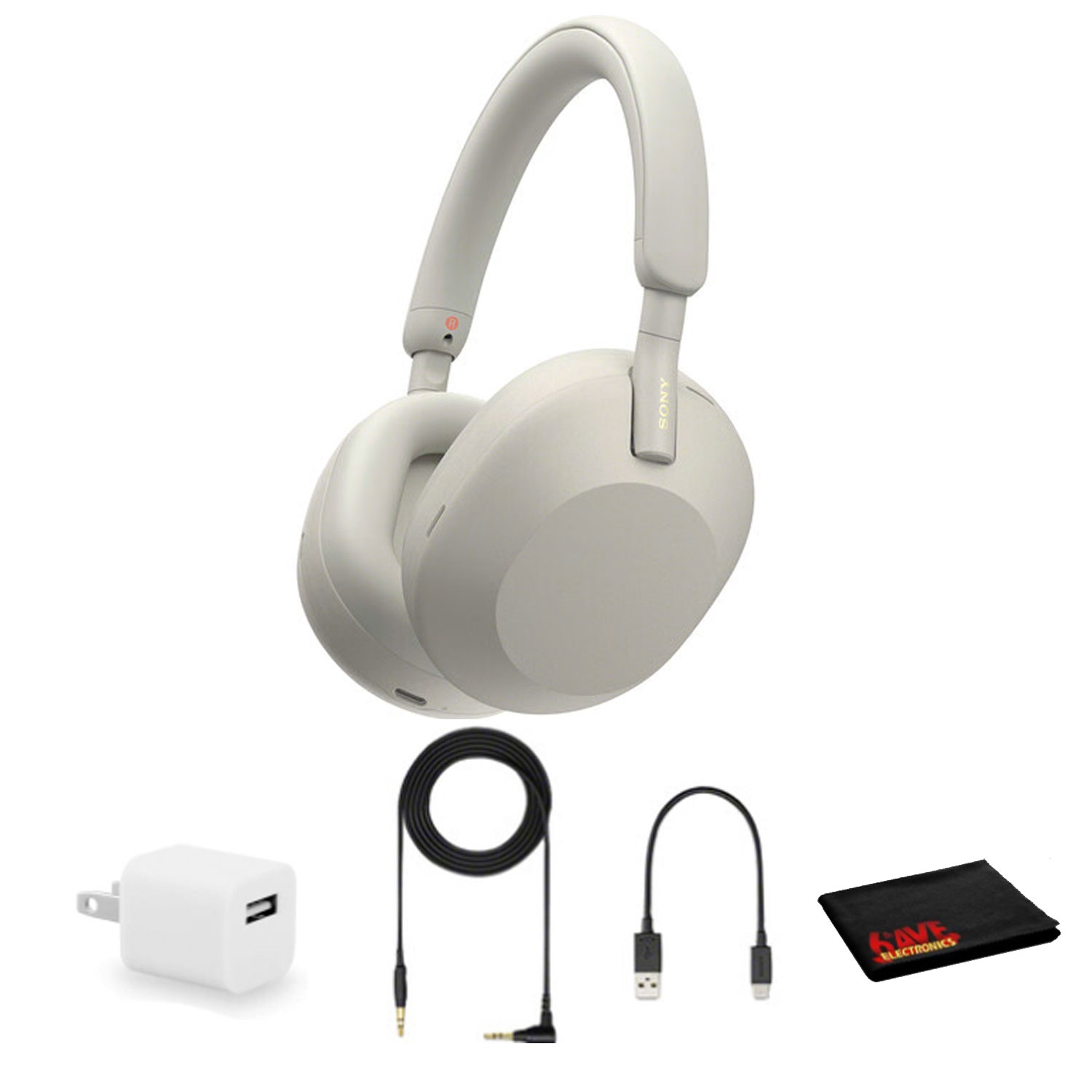 Sony WH-1000XM5 Noise-Canceling Wireless Headphones (2-Colors) with Charging Kit