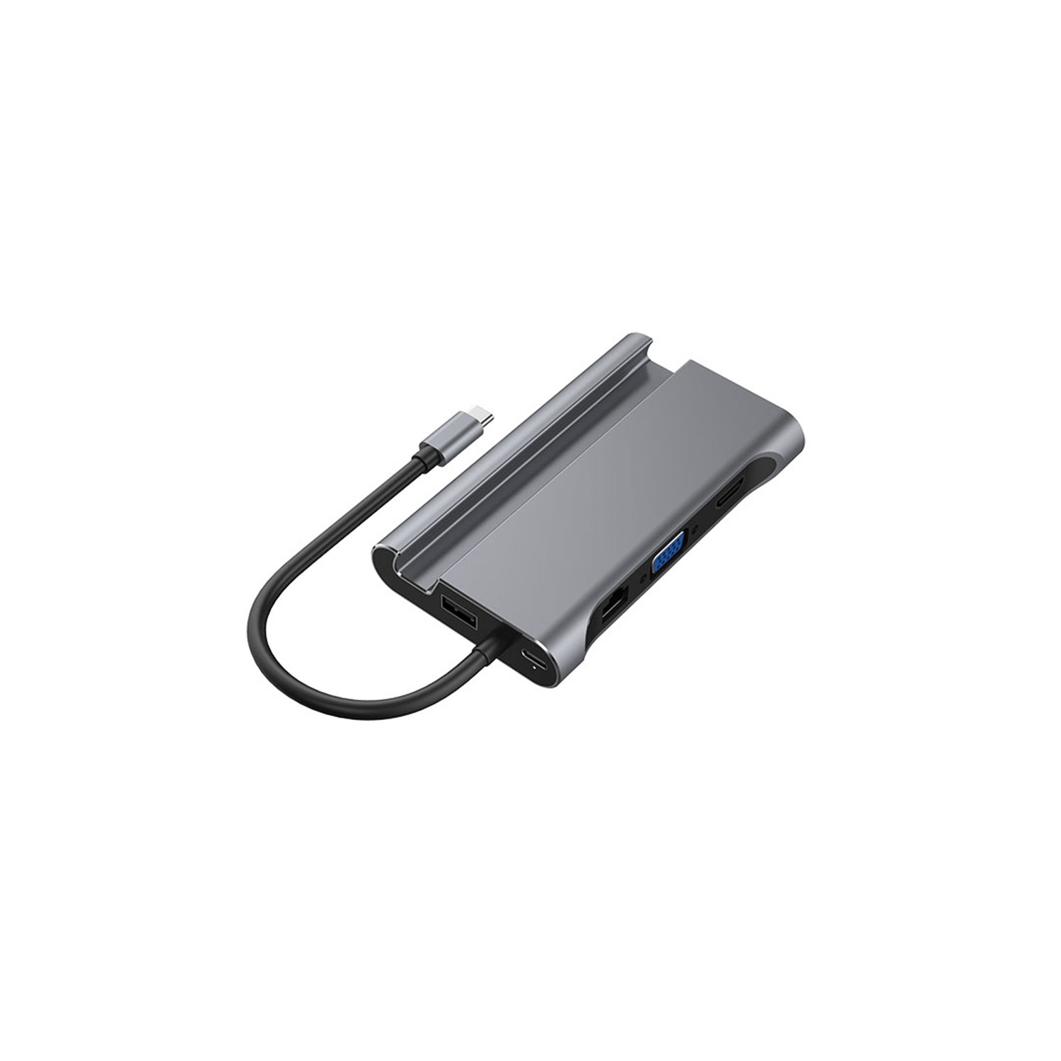 Havit – Extensions d’interface 7-en-1 de type C vers USB/HDMI/PD/RJ45/VGA pour plusieurs interfaces