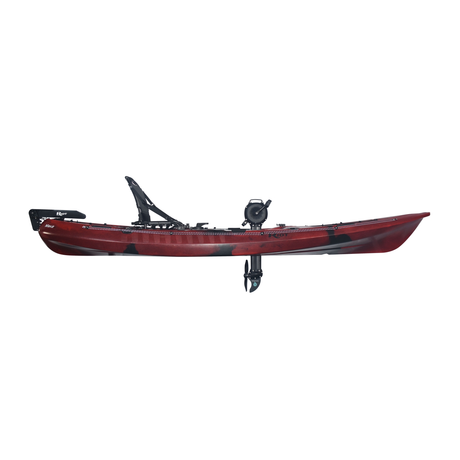 Riot Kayaks Mako 12' Fishing Yak with Impulse Pedal Drive, Red : :  Sports & Outdoors