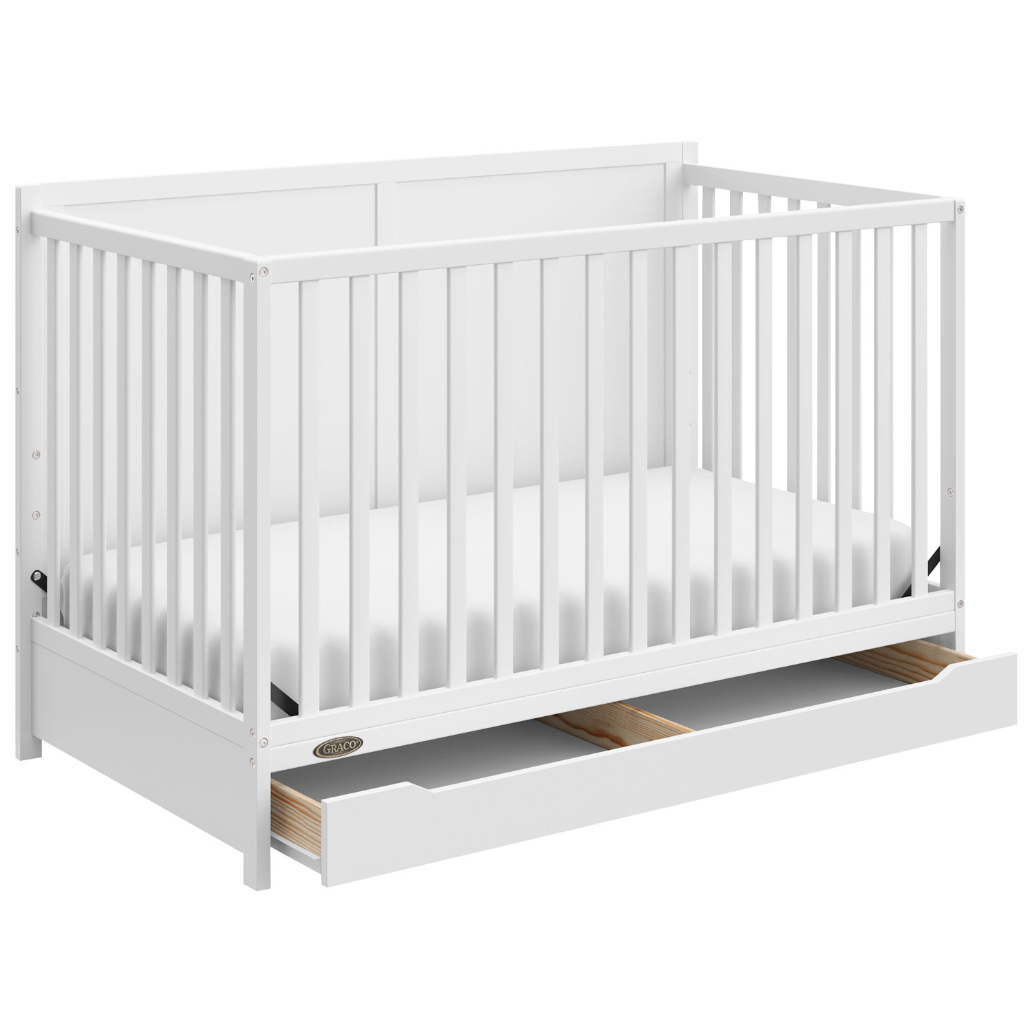 Lit de bébé transformable 5-en-1 Melrose de Graco avec tiroir - Blanc
