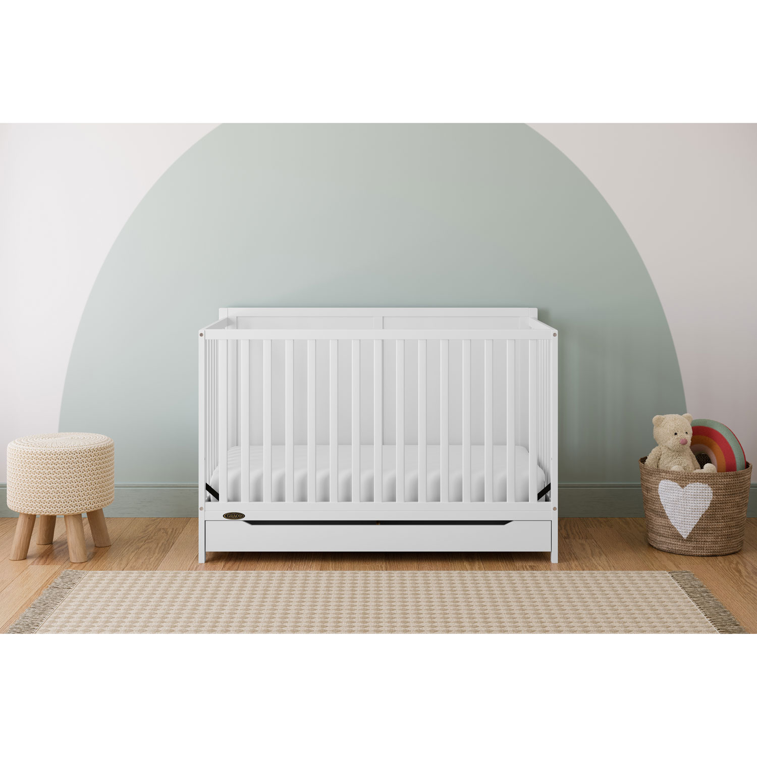 Lit de bébé transformable 5-en-1 Melrose de Graco avec tiroir - Blanc