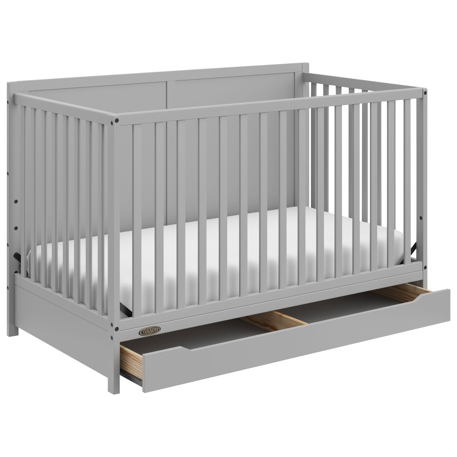 Lit de bébé transformable 5-en-1 Melrose de Graco avec tiroir - Gris galet
