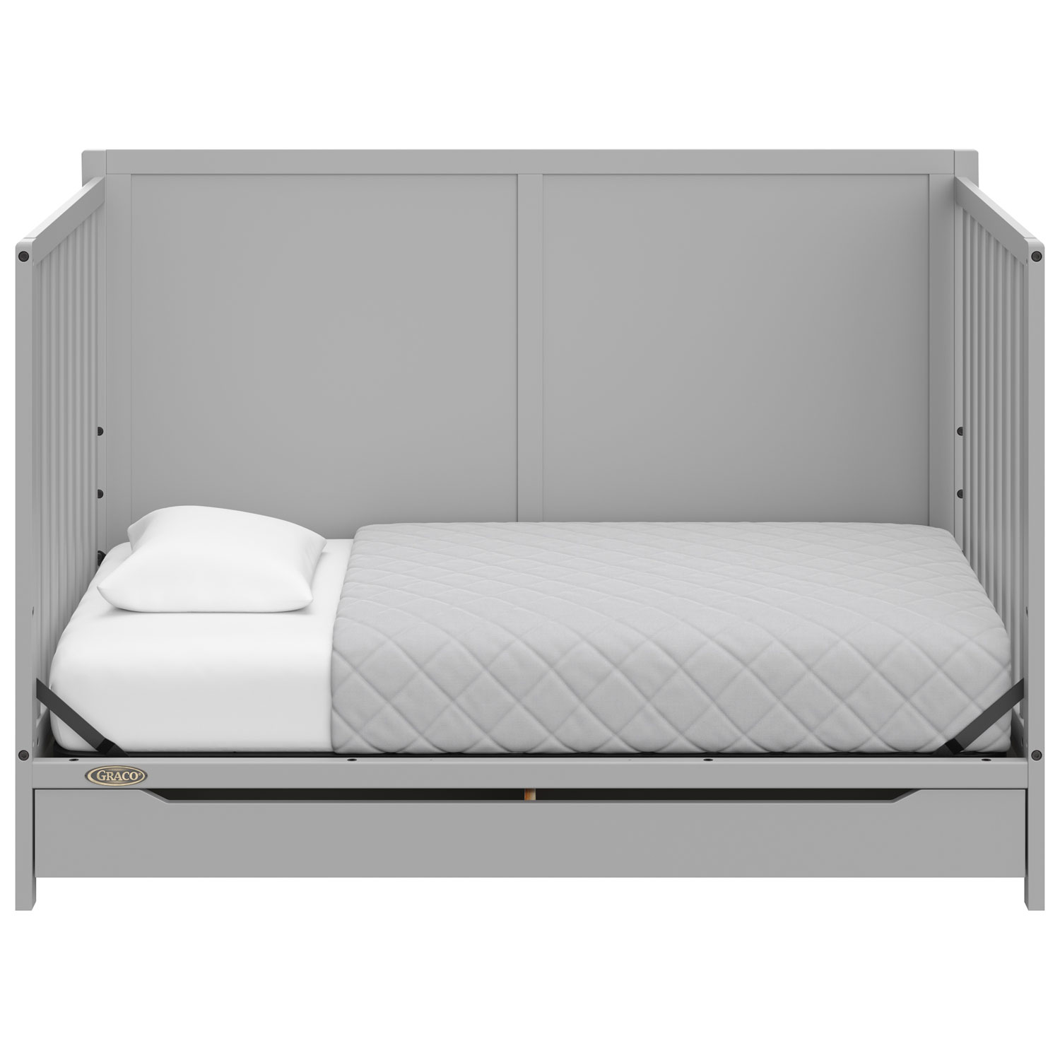 Lit de bébé transformable 5-en-1 Melrose de Graco avec tiroir - Gris galet