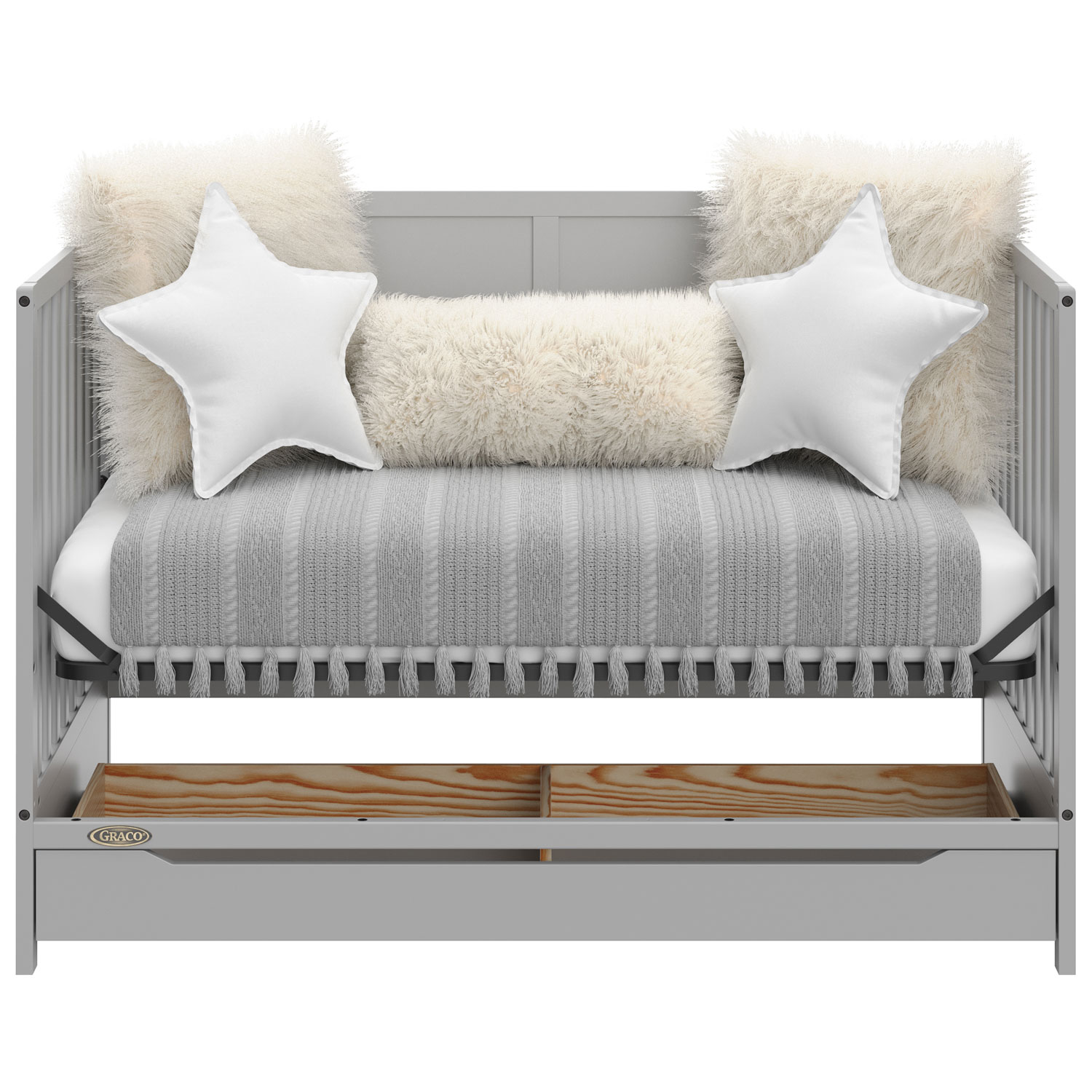 Lit de bébé transformable 5-en-1 Melrose de Graco avec tiroir - Gris galet