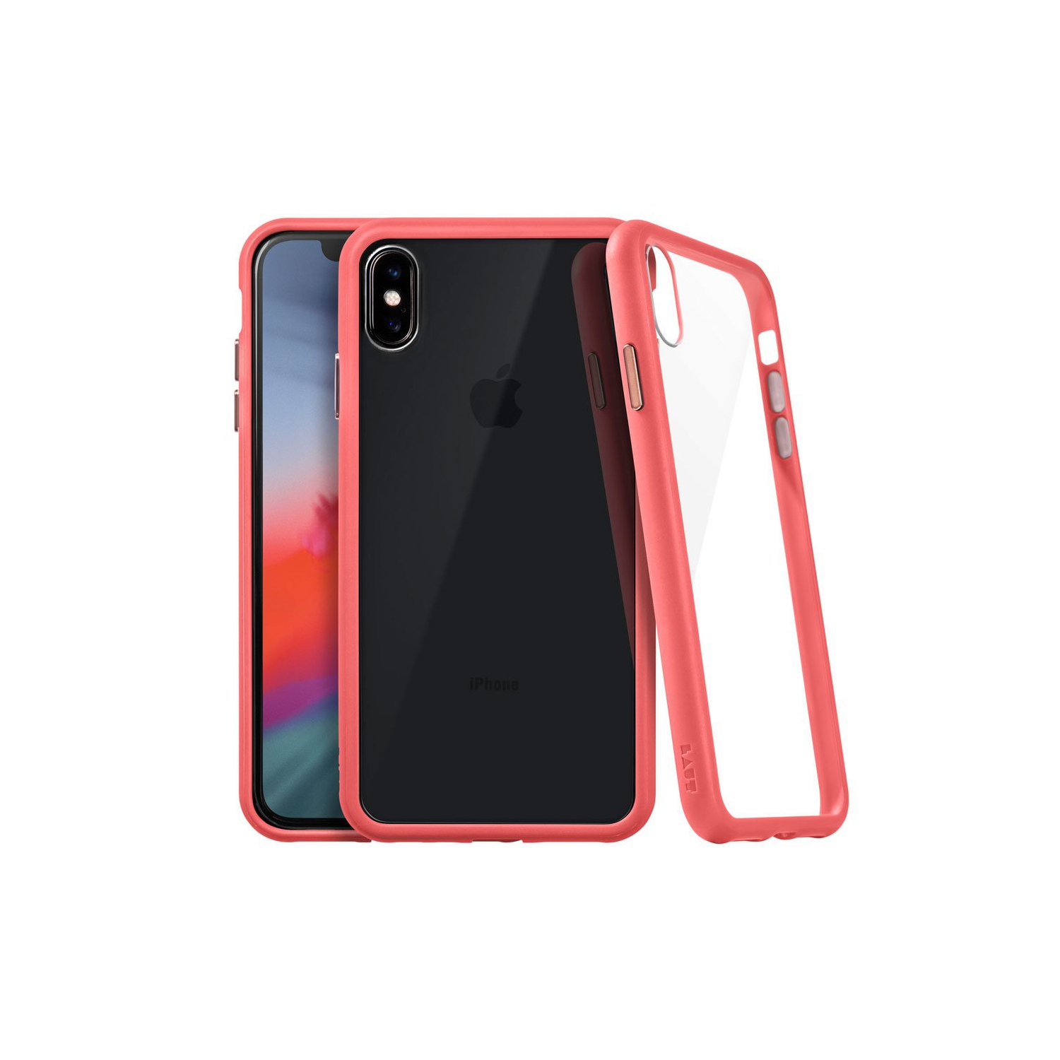LAUT ACCENTS TEMPERED GLASS for iPXs Max - Coral