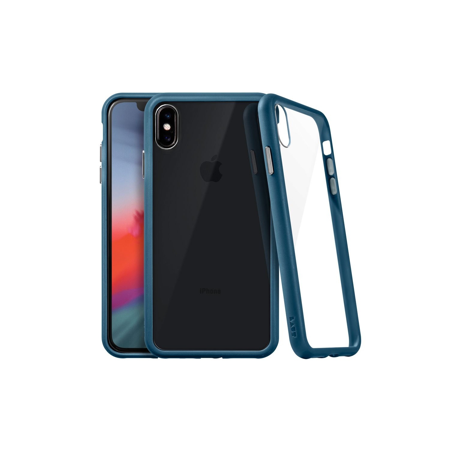 LAUT ACCENTS TEMPERED GLASS for iPXs Max - Dark Teal