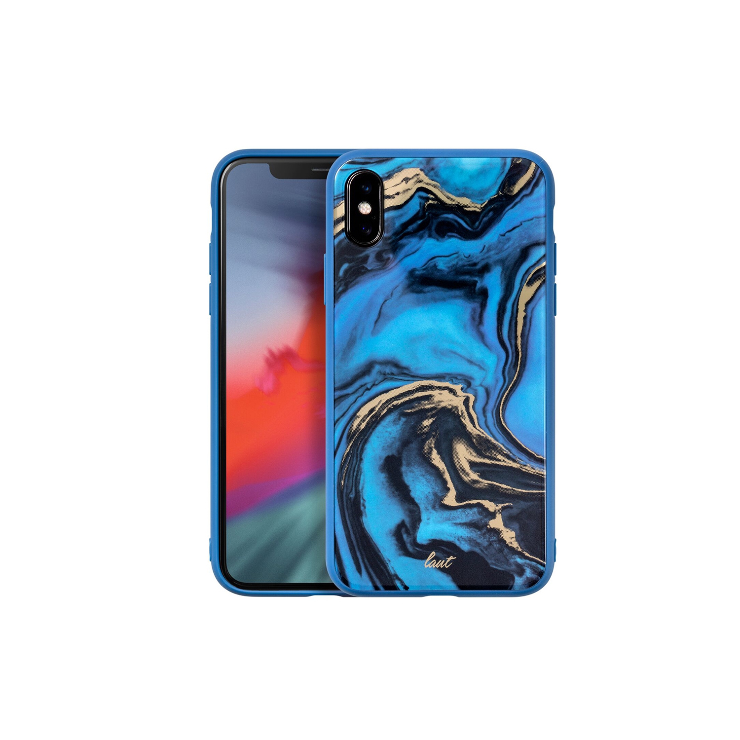 LAUT MINERAL GLASS for iPX/Xs - Mineral Blue