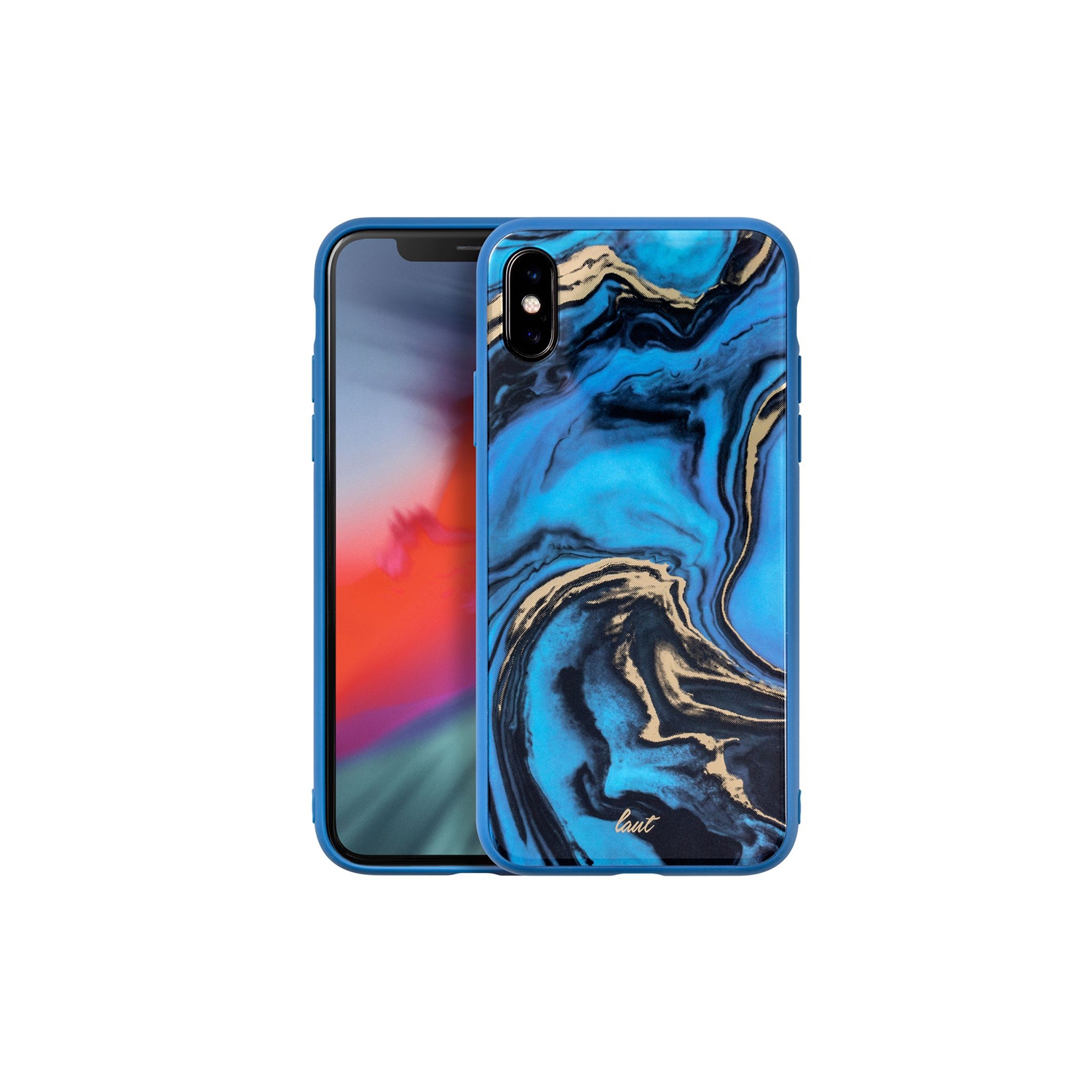 LAUT MINERAL GLASS for iPXs Max - Mineral Blue