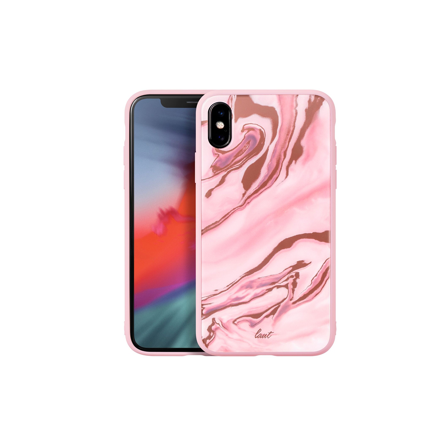 LAUT MINERAL GLASS for iPX/Xs - Mineral Pink