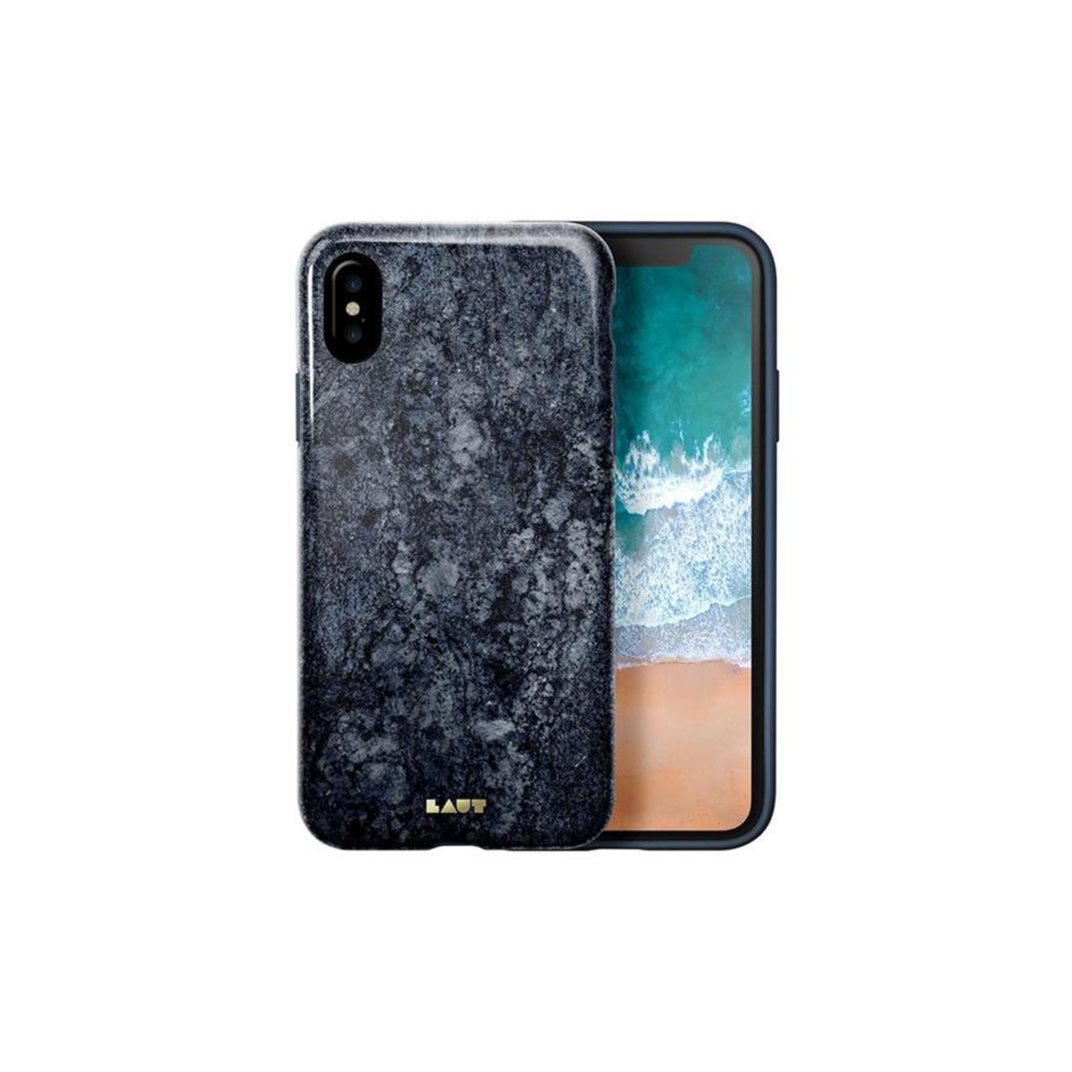LAUT HUEX ELEMENTES for iPhone X/Xs - Marble Blue