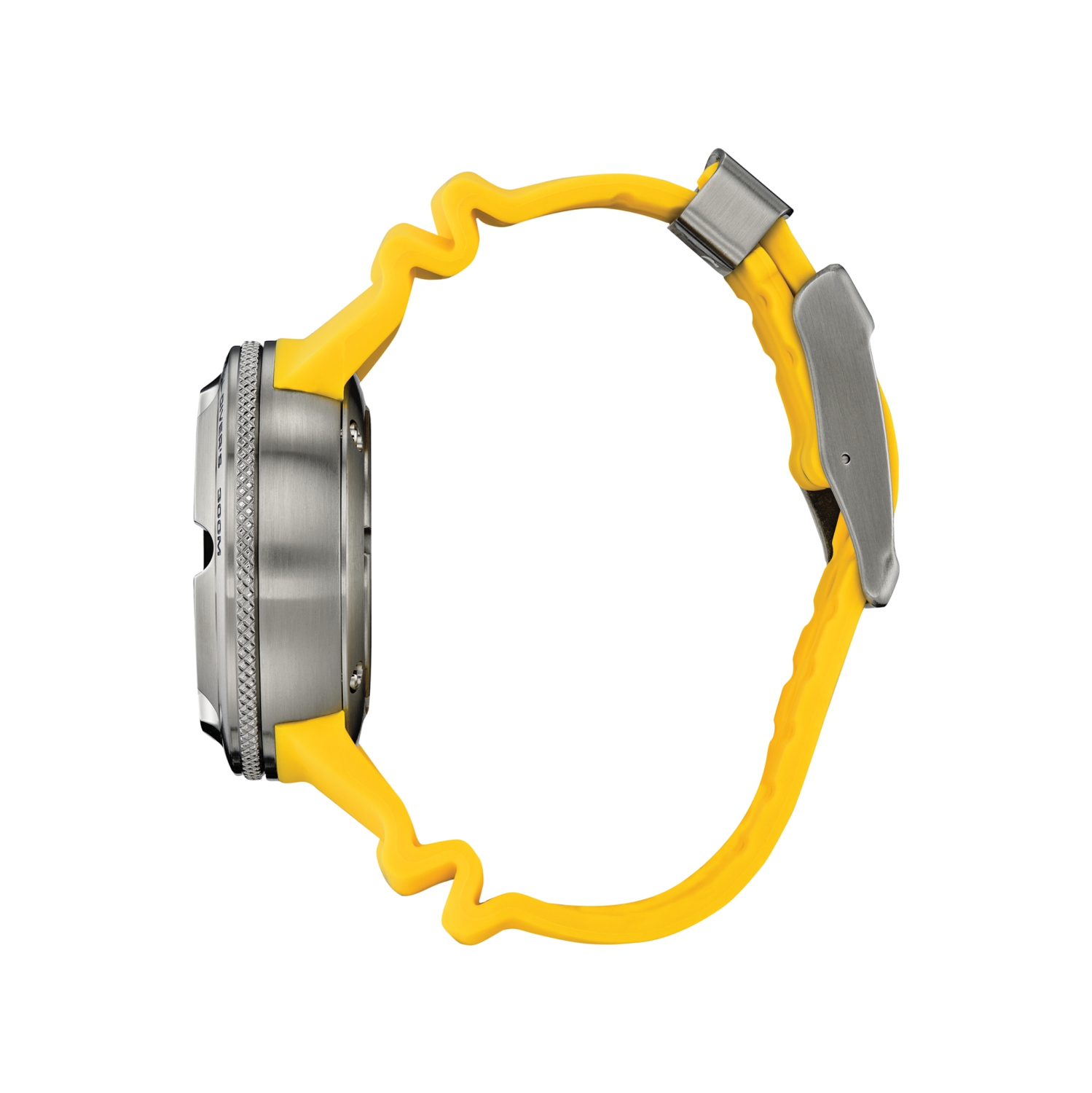 Montre pour hommes Eco-Drive Promaster Dive Ecozilla 48&nbsp;mm de Citizen avec boîtier en acier inoxydable argenté et bracelet en polyuréthane jaune