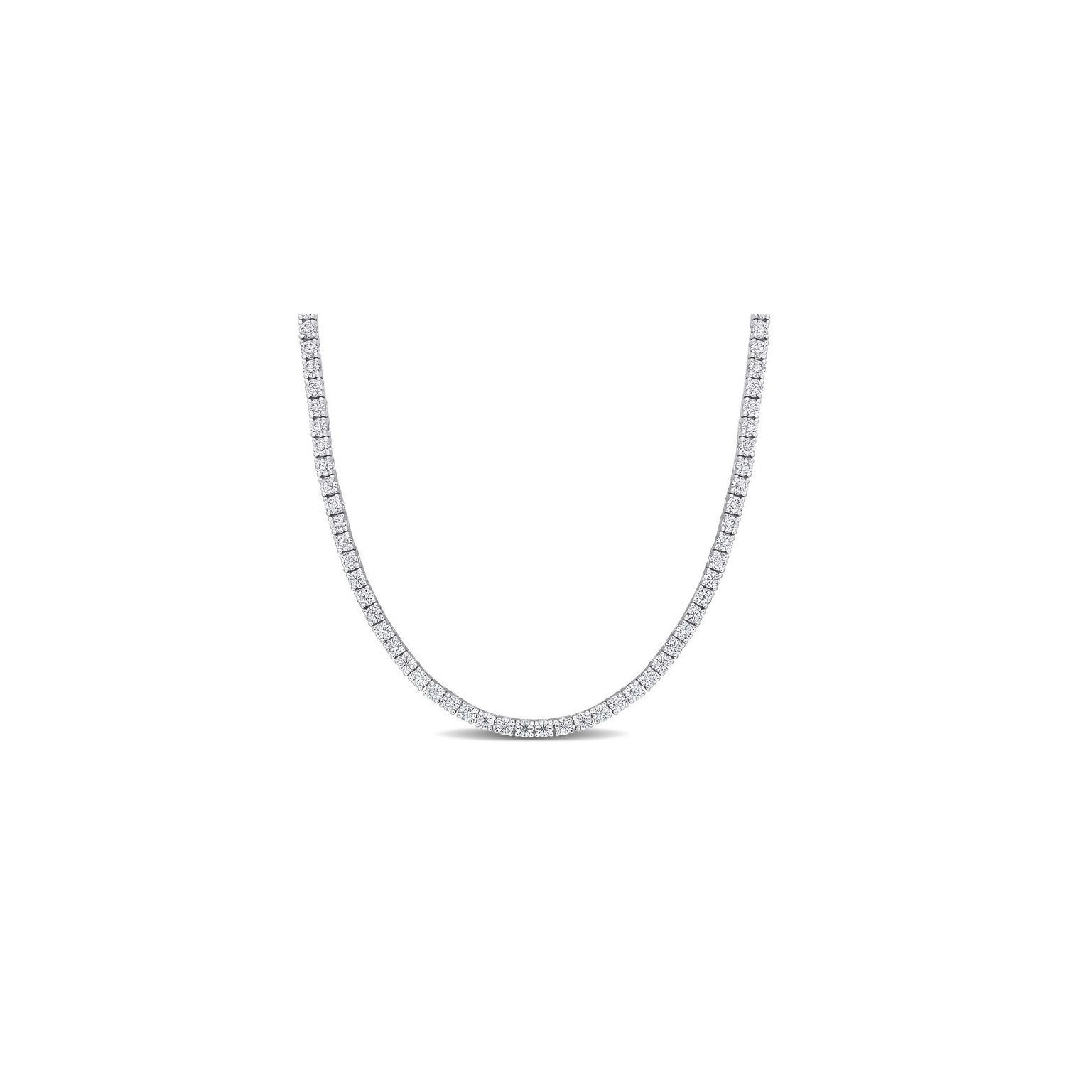 Collier Moissanite synthétique en laboratoire en argent sterling de 12,50&nbsp;carat