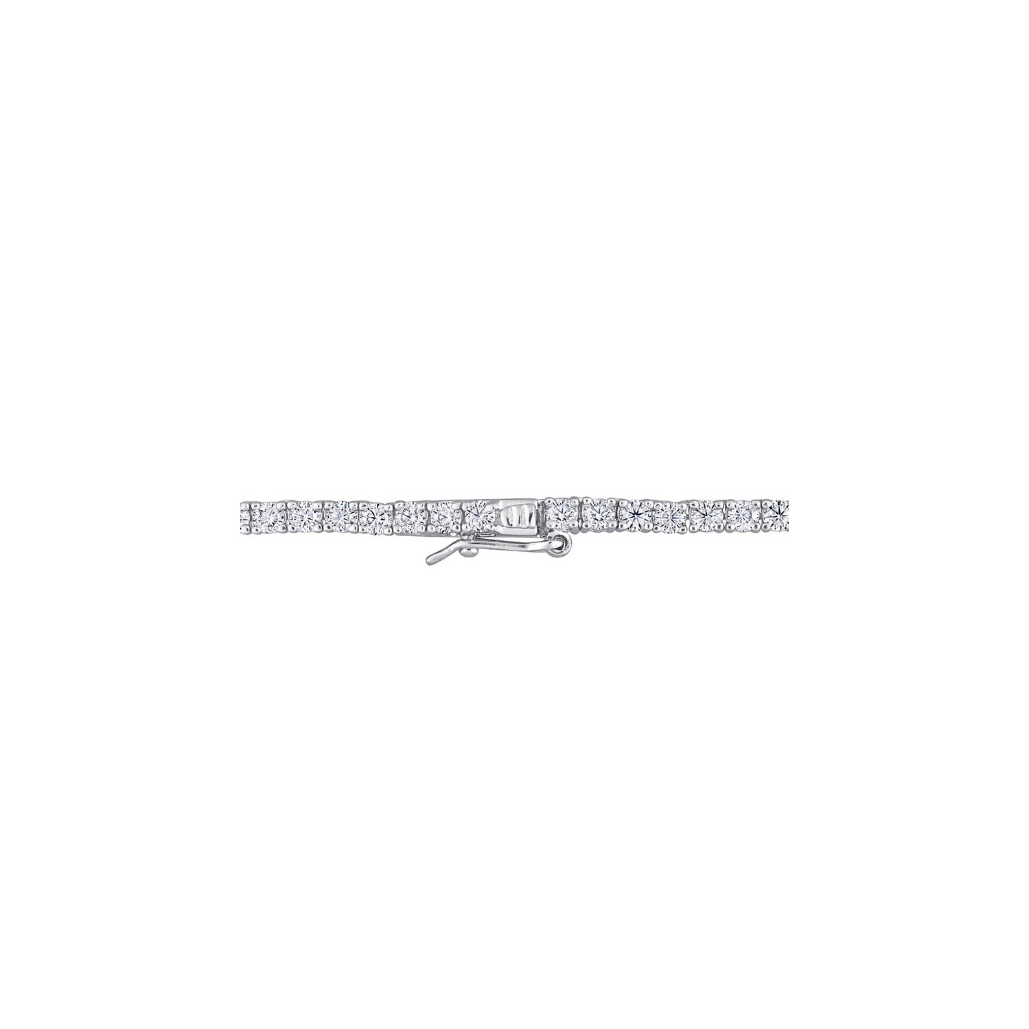 12.50 Carat Lab-Created Moissanite Necklace in Sterling Silver