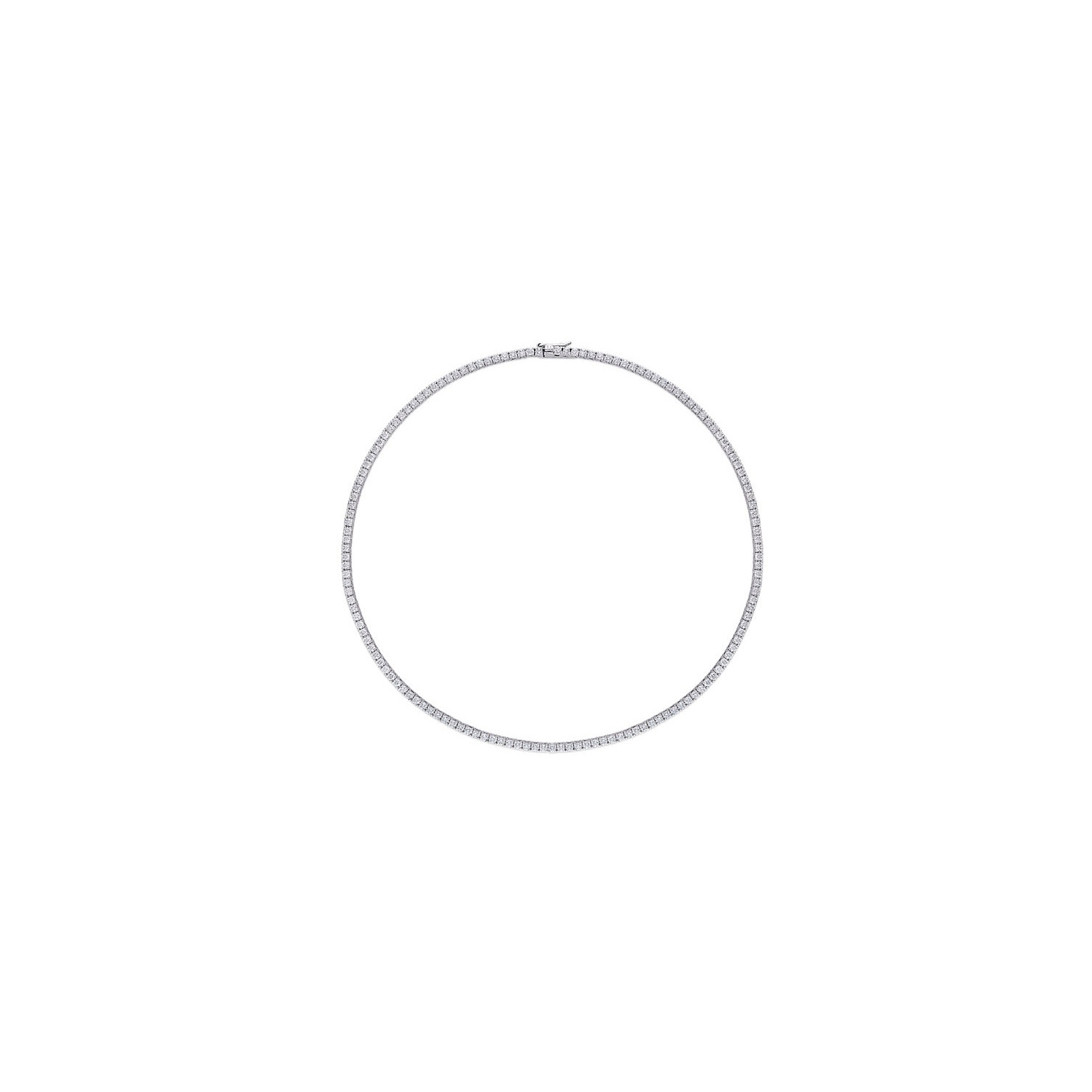 12.50 Carat Lab-Created Moissanite Necklace in Sterling Silver